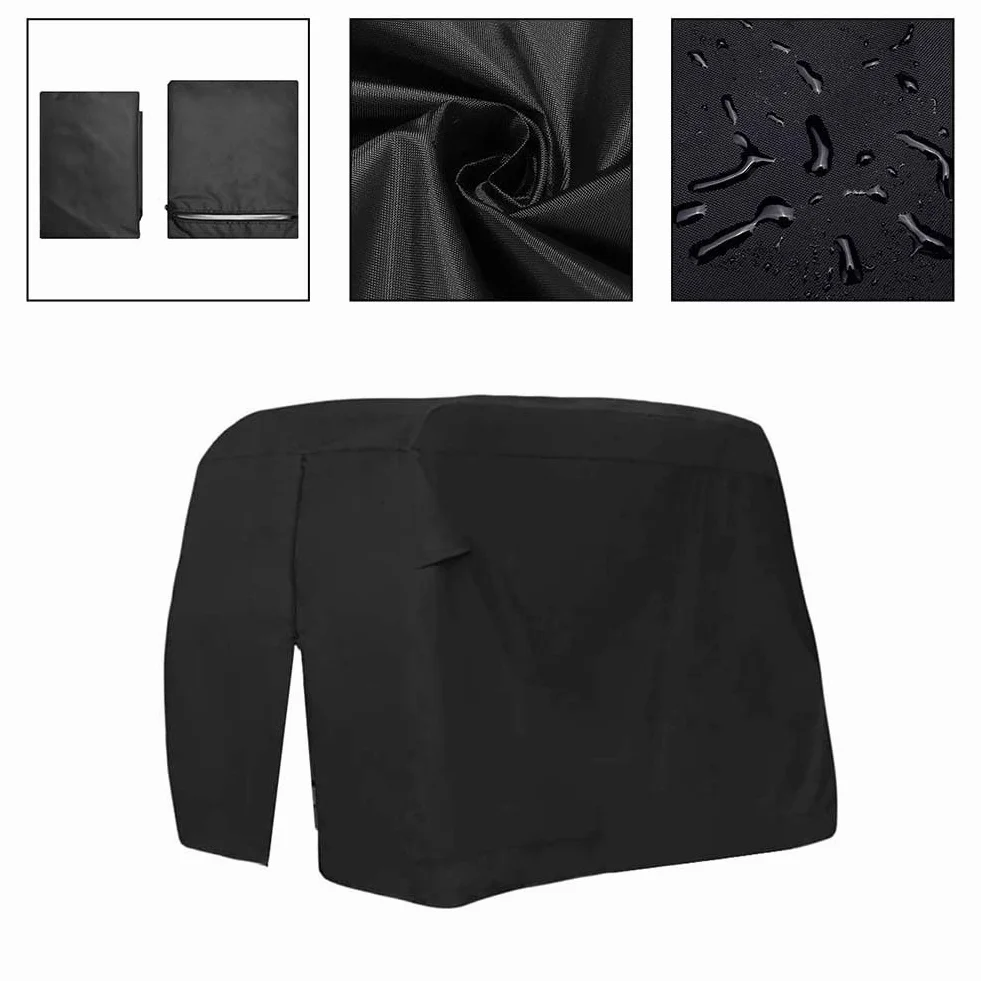 Funda impermeable para carro de golf Oxford 420D protección UV correa antiviento cremallera bolsa almacenamiento