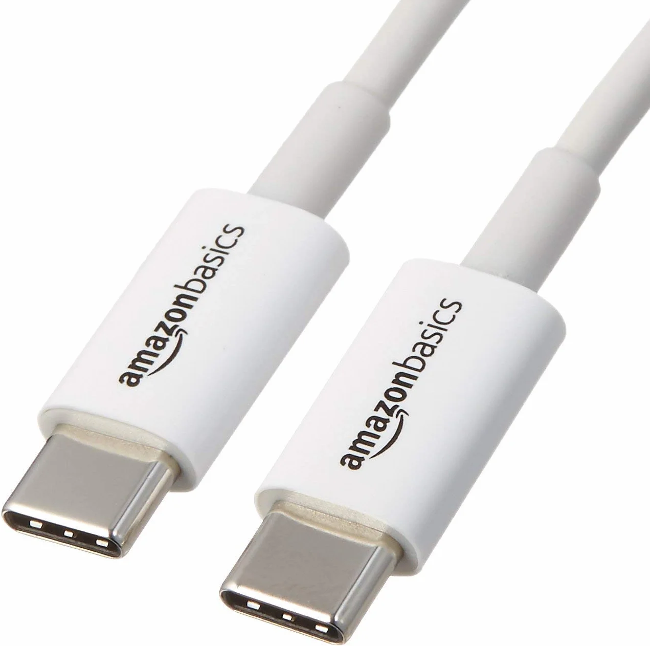 Amazon Basics Cable USB-C a USB-C 480 Mbps certificado USB-IF 1.8 m blanco