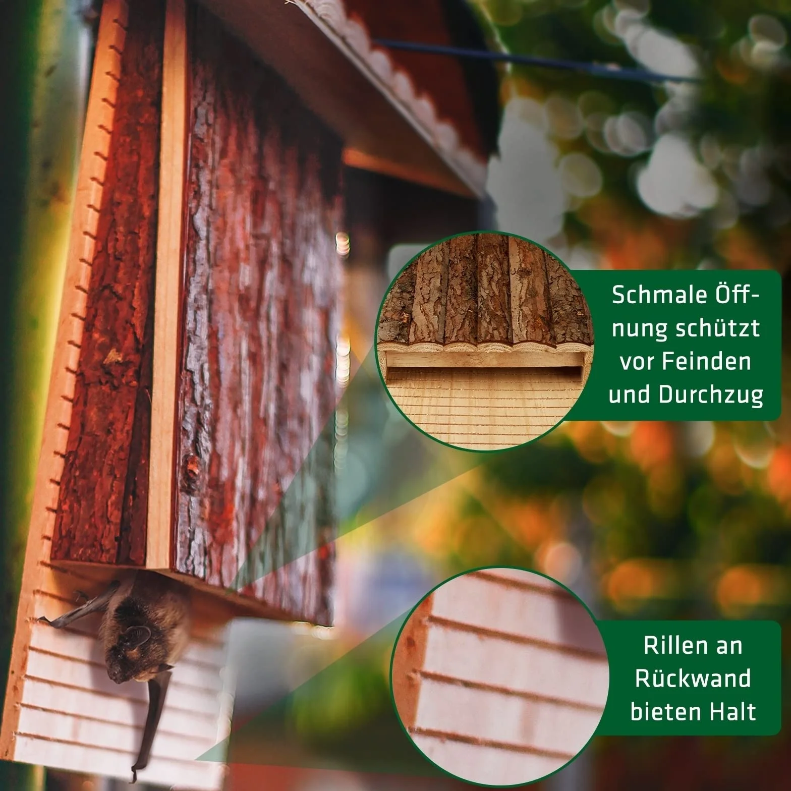 Gardigo Casa para Murciélagos; Refugio Colores de Madera Natura, Hotel Casitas Nido para Murciélago