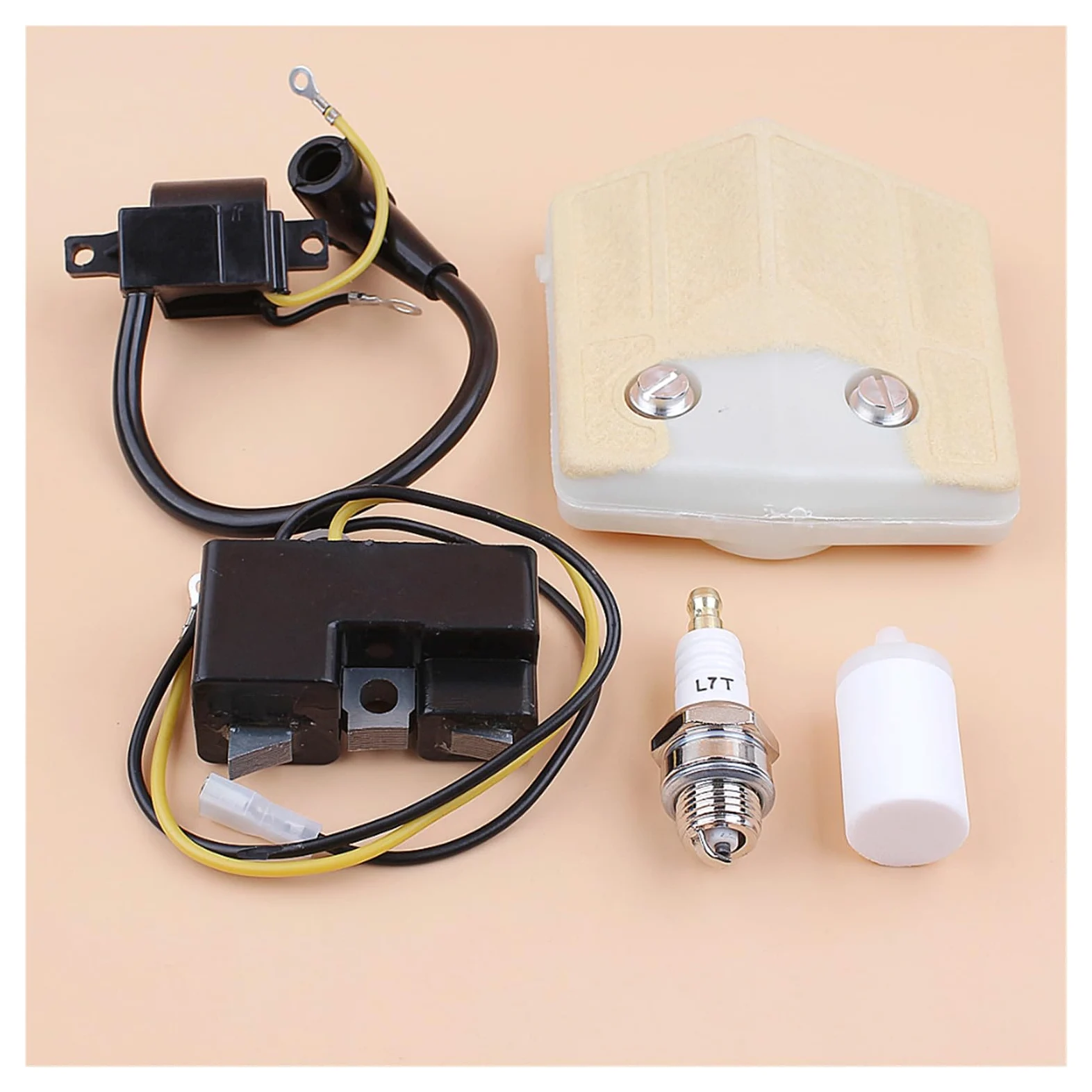 Módulo de Bobina de Encendido de Tipo Antiguo Kit de bujía de Filtro de Aire for Husqvarna 61 266 for joneding 630 Spares de Motosierra 501546201, 501517201
