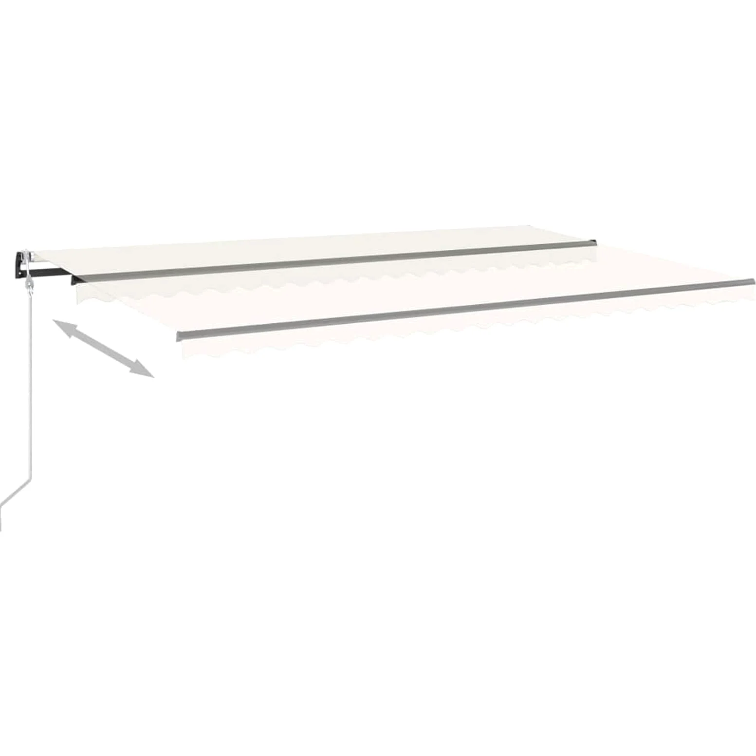 Toldo automático con LED y Sensor de Viento Crema 500x300 cm toldos Exterior terraza Vela toldo Solar Exterior Jardin Telas para toldos