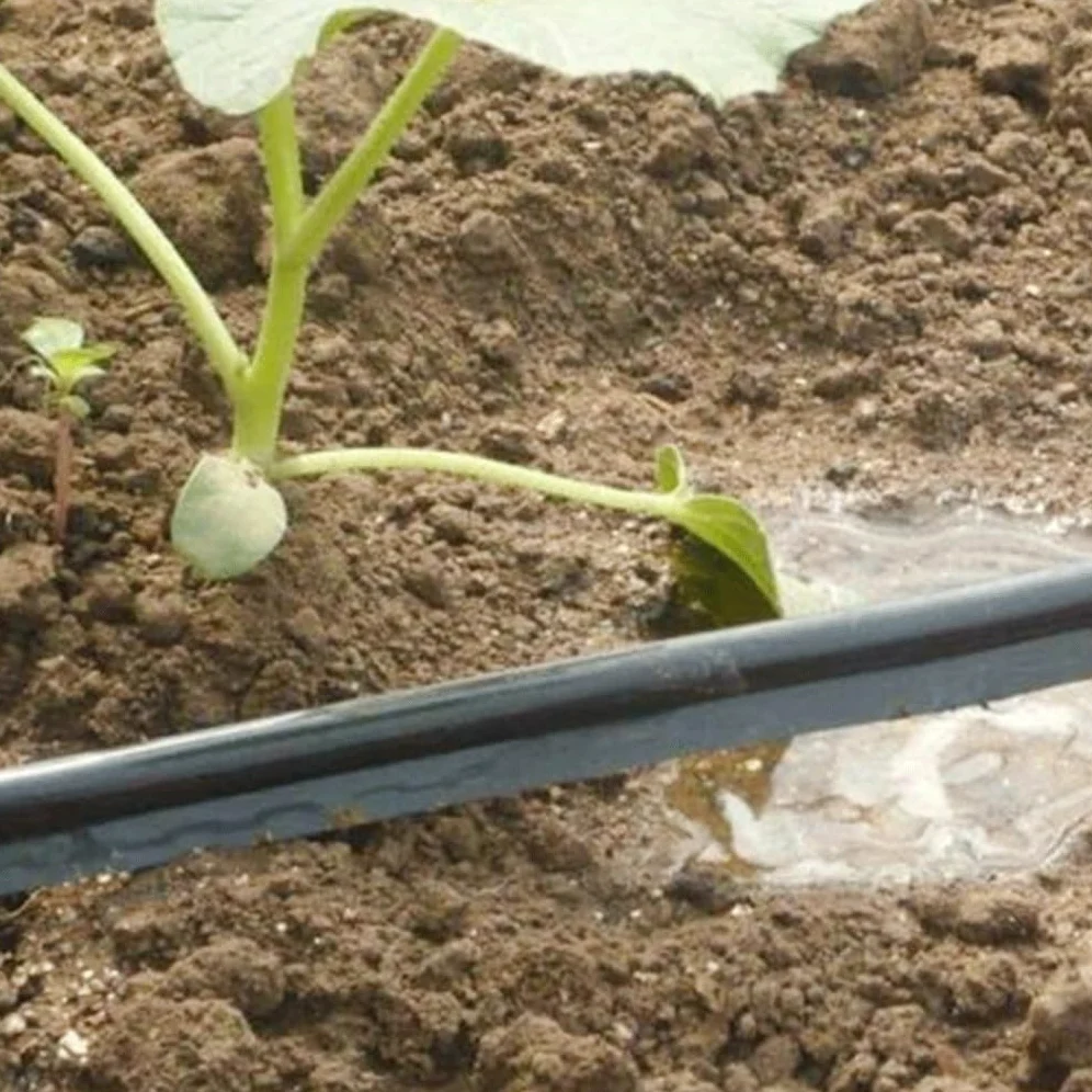 Cinta para riego por goteo, Cinta de goteo de laberinto de una sola hoja de 16 mm, manguera de riego de jardín de 150 mm con espaciado de 3 l/h PE(100 Meters)