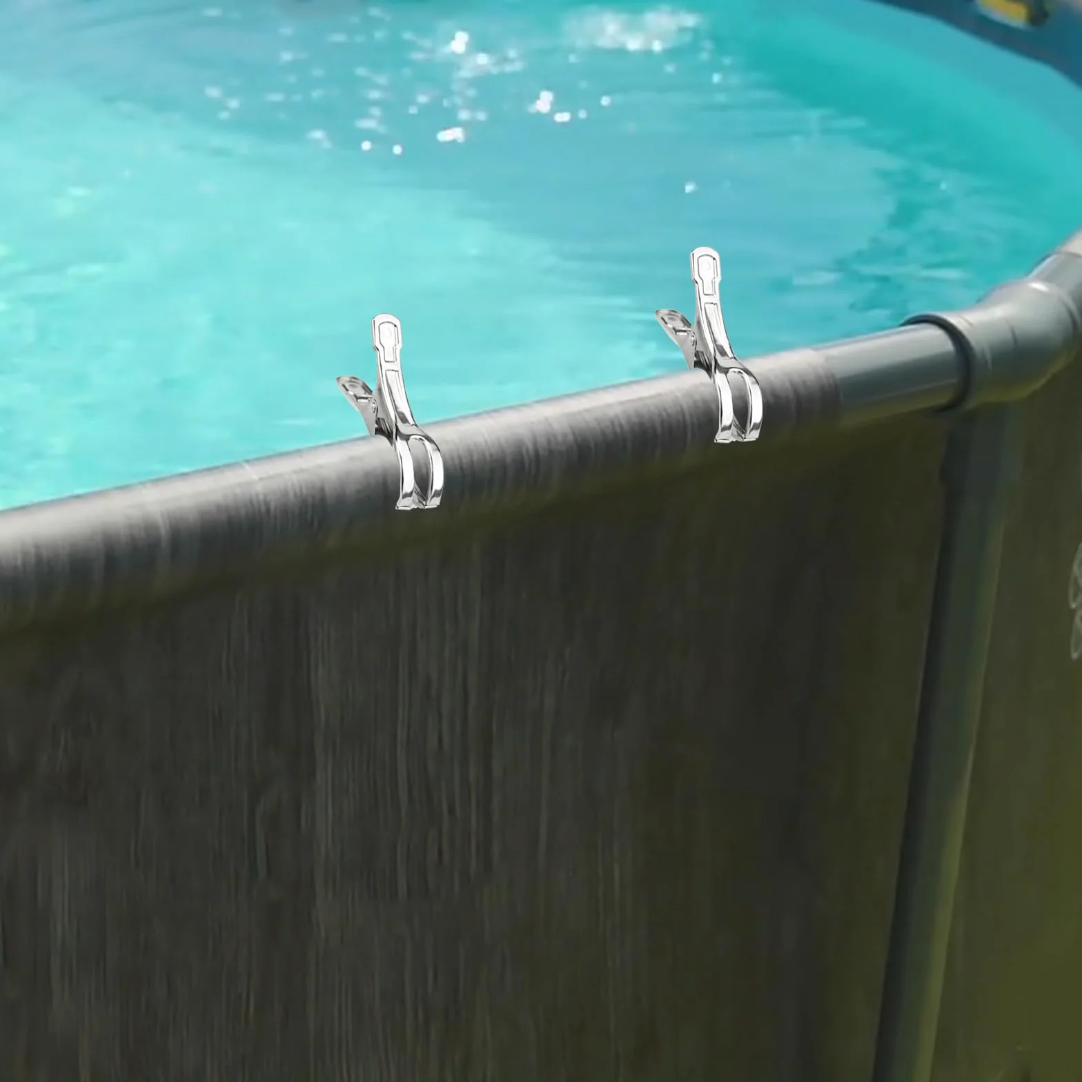 Paquete de 36 clips de cubierta de piscina de 4.5 pulgadas de acero inoxidable clips de cubierta de piscina de metal para toalla de playa, clips de metal para cubierta de alberca, clips de