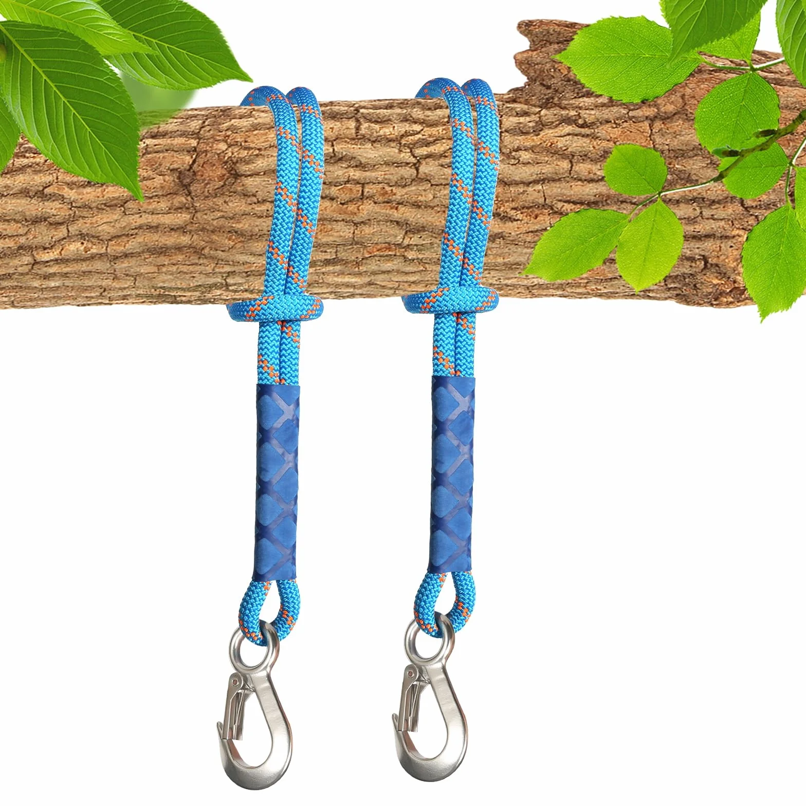 2 Piezas Correas de Columpios de Árbol, 0.6M Correas para Hamaca, Suspensión para Hamaca con Mosquetones Cuerda de para Hamaca Suspensión Accesorios para Camping Columpio Hamaca Yoga