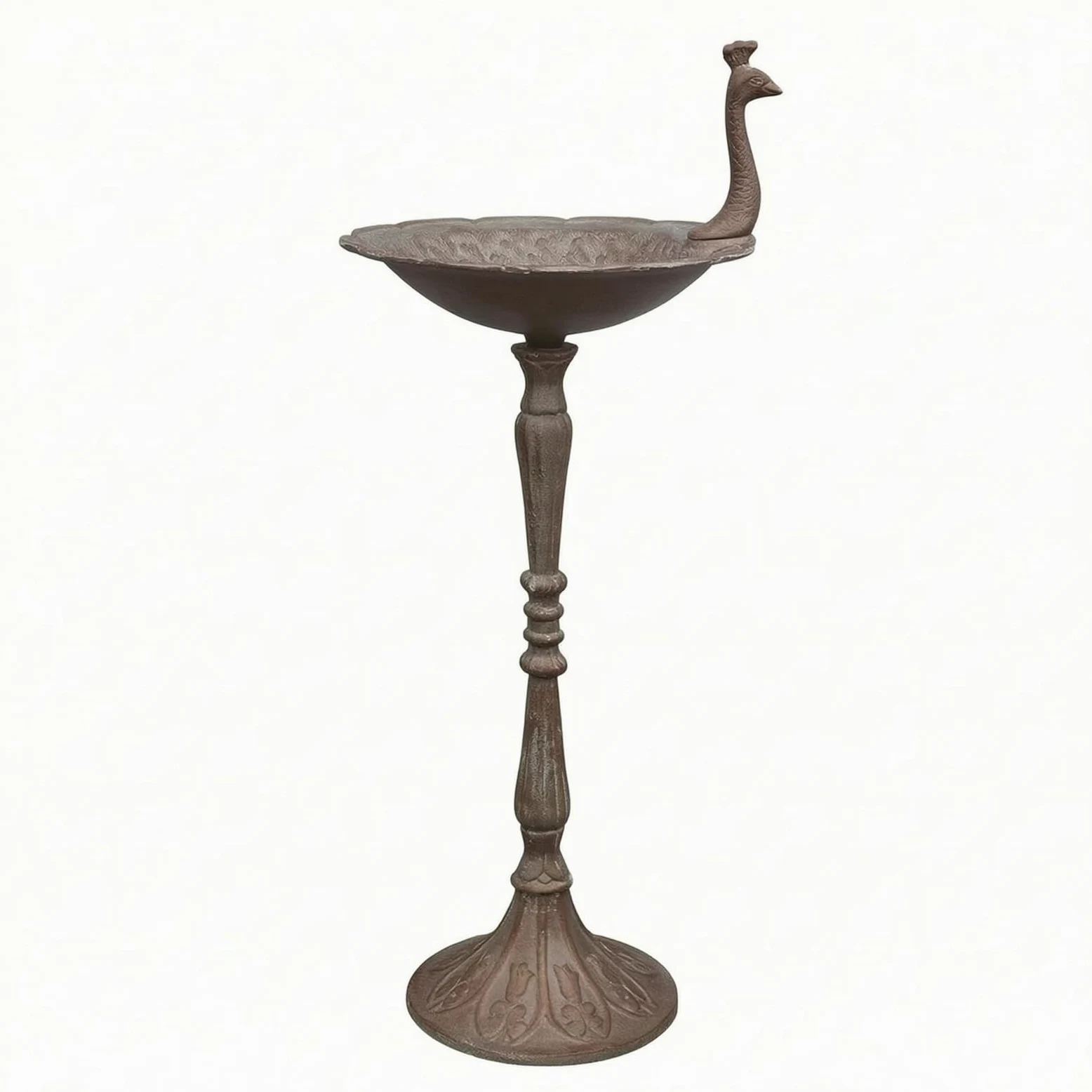 Comedero Aves Metal Decorativo Comedero Aves Pie Base Acampanada Adorno Jardín para Patio