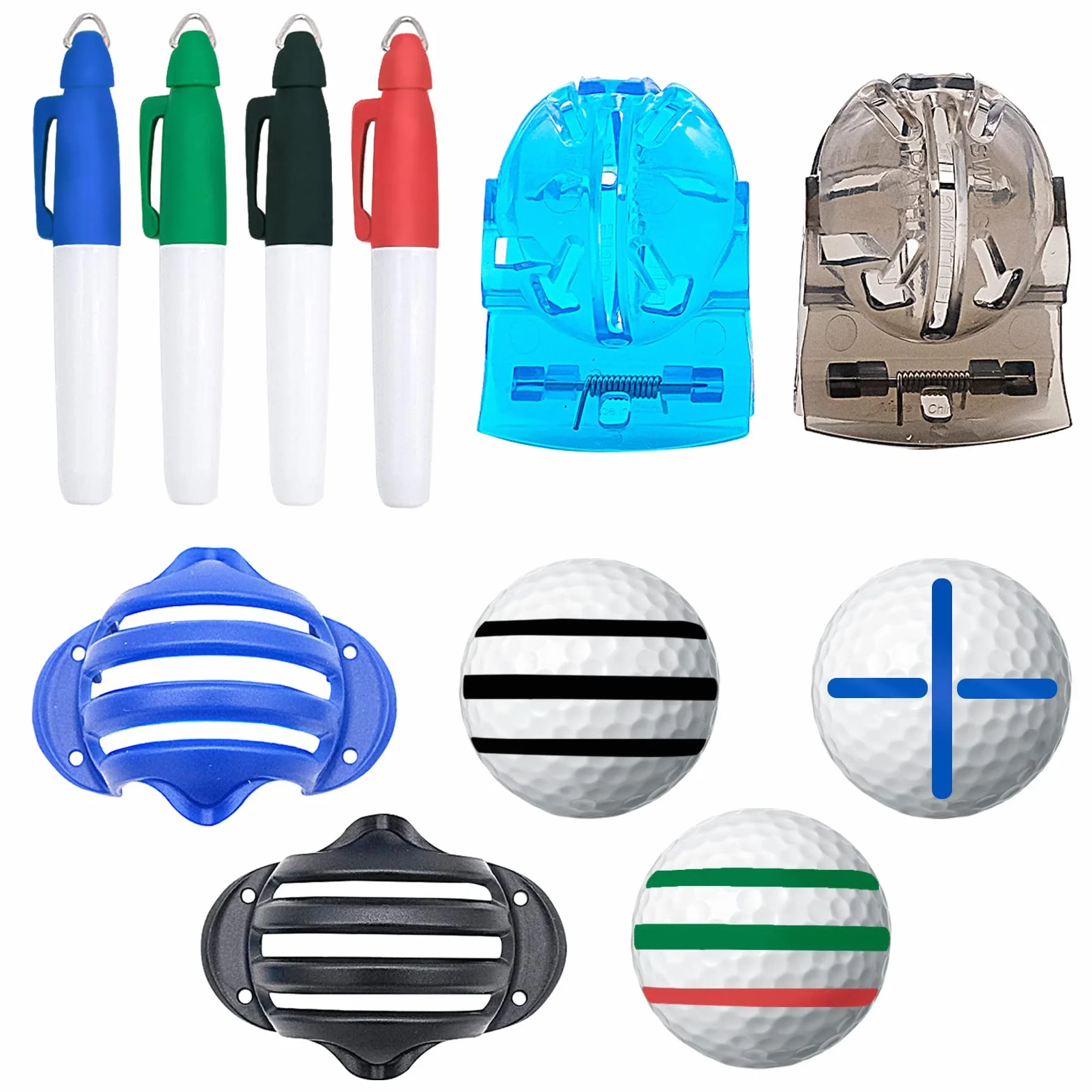 Kit de herramientas de marcador de pelota de golf de 8 piezas