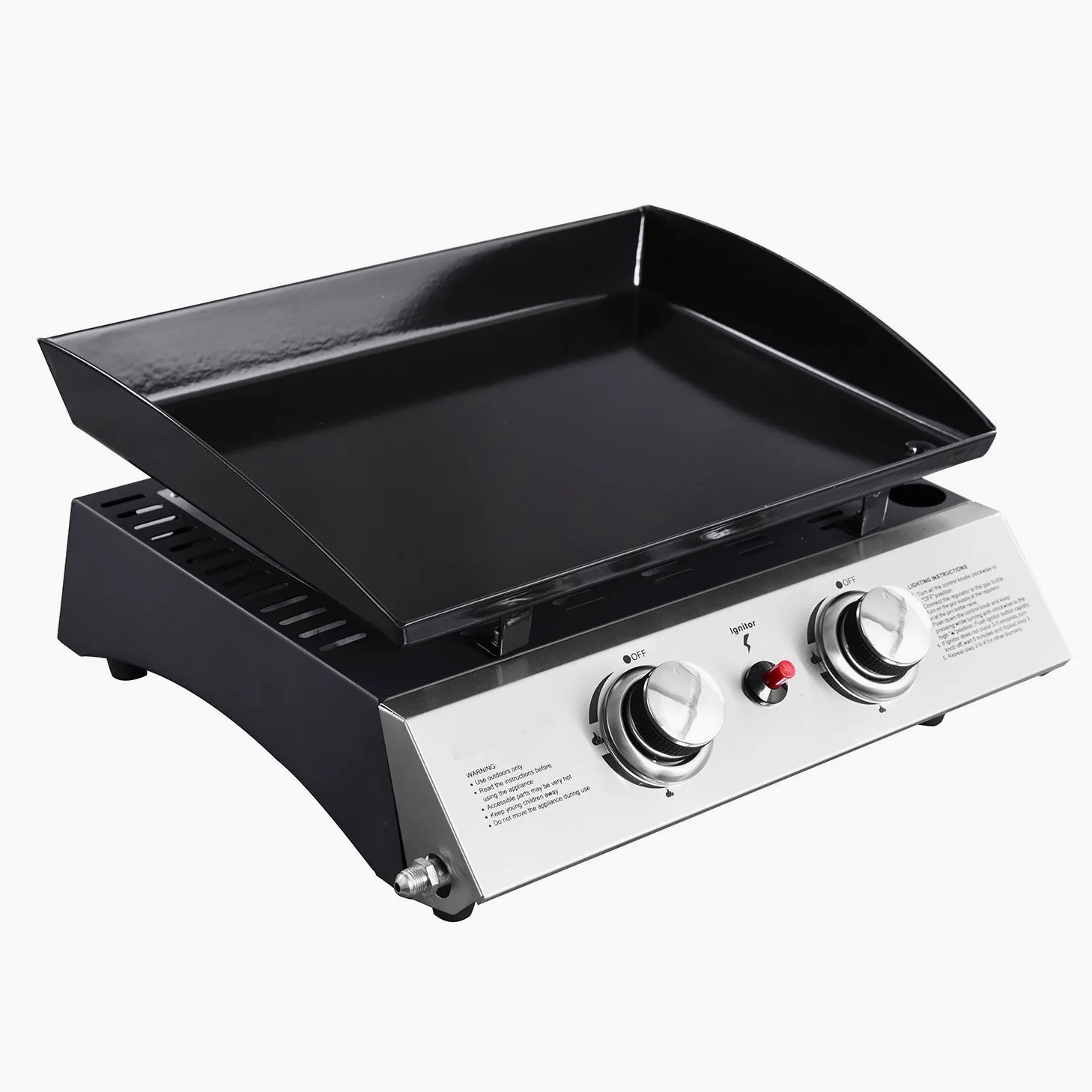Plancha de gas MALA - 2 quemadores 5kW