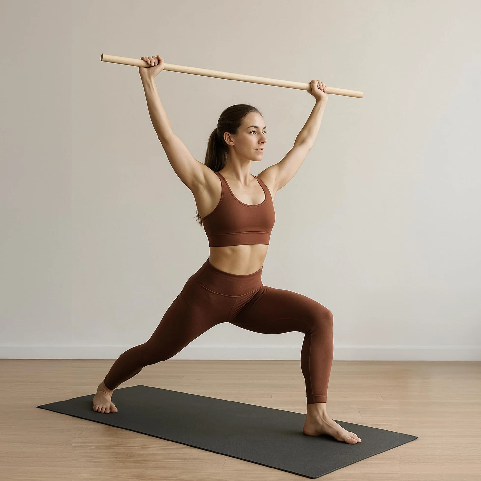 MOE UHANE Barra de Gimnasia de Madera 100 cm para Entrenamiento