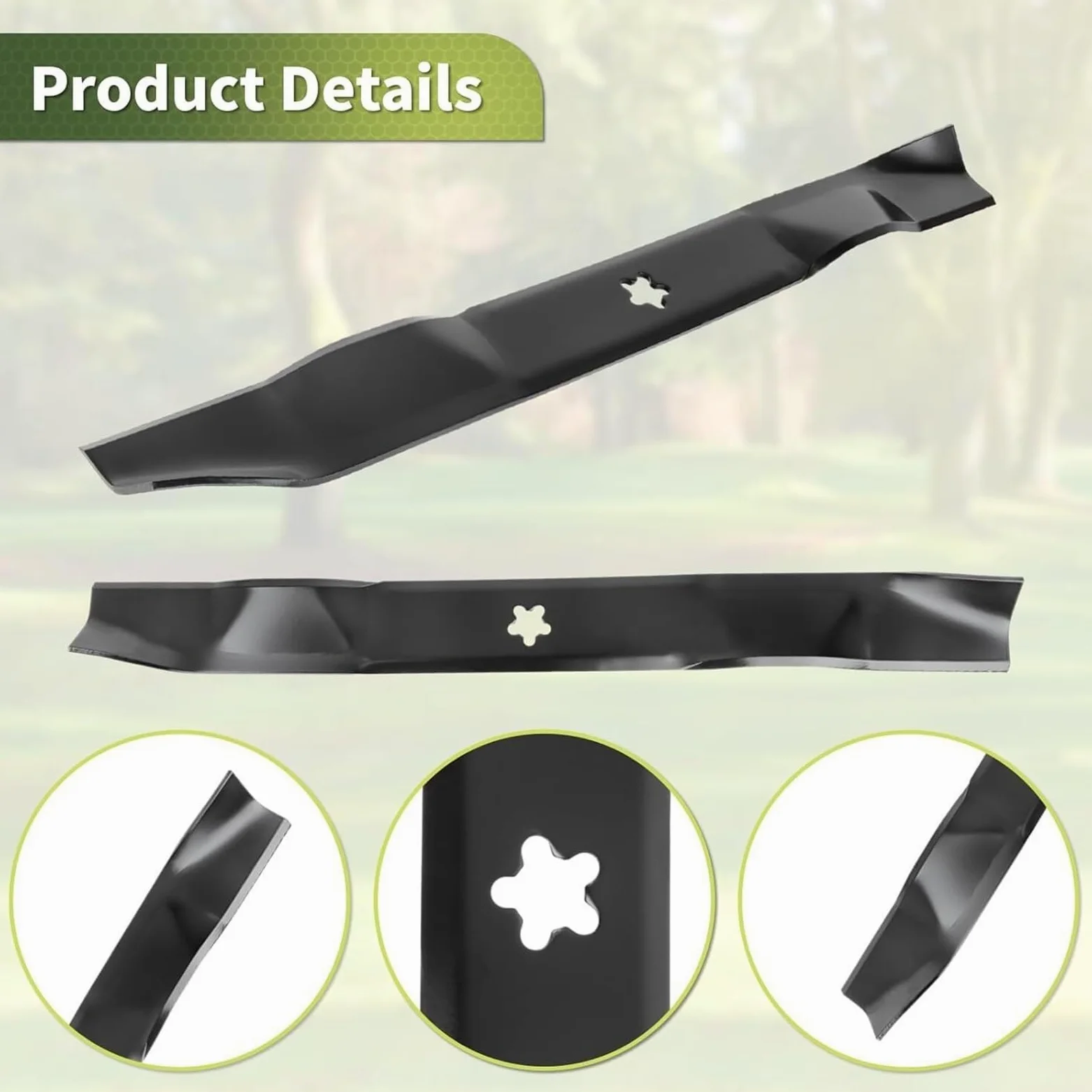 2 Cuchillas De Cortacésped 134149, Compatibles con CRrafts Man, Compatibles con Poulan Pro, Plataforma De 42 Pulgadas, 532134149 138971 138498 Cuchillas De Mantillo For LT1000 YT4000