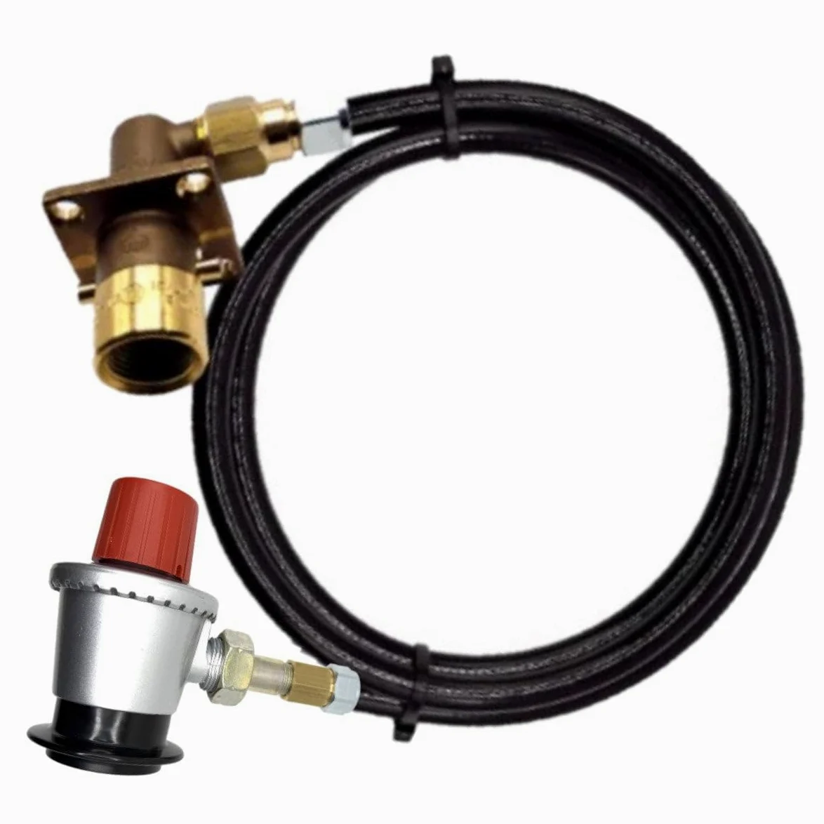 Kit adaptador de repuesto para cilindro de gas LPG – Manguera de alta presión Faro de 8 mm, conector de clip jumbo de 35 mm, punto de llenado de bayoneta del Reino Unido con válvula