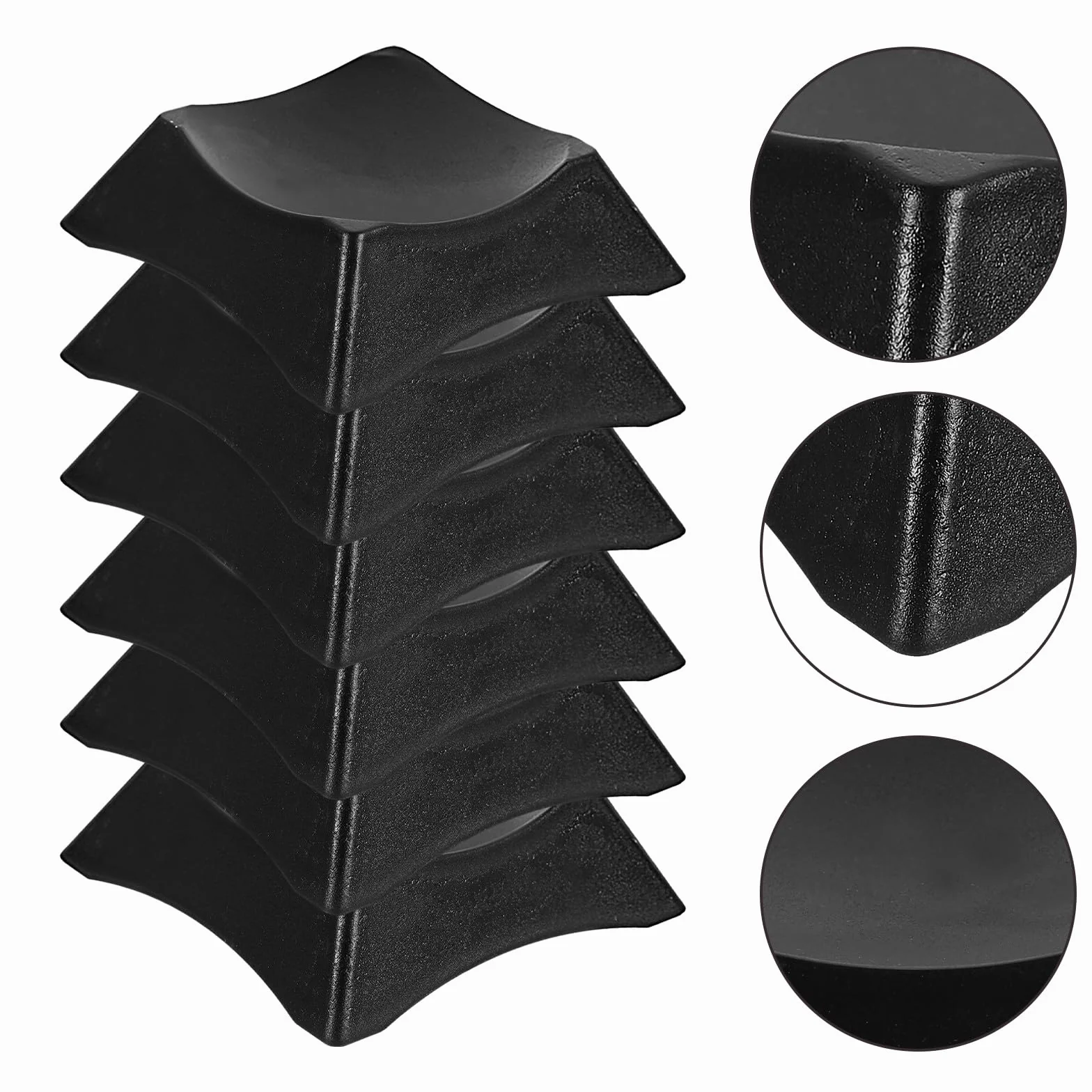 ORFOFE Soportes para Balones Deportivos 10 Piezas Negro, Base Multifuncional Exhibición Baloncesto Fútbol Rugby