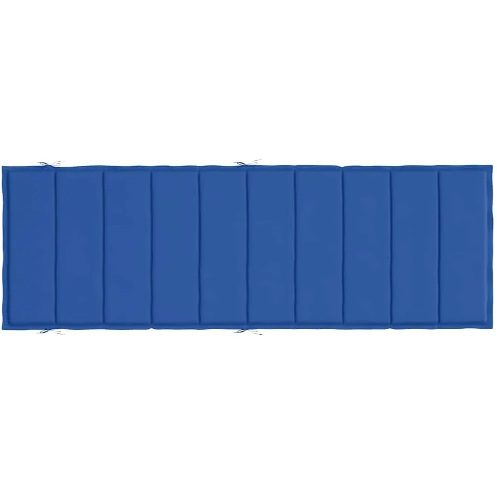 vidaXL Cojín para Tumbona Almohada Respaldo Acolchado Asiento Jardín Patio Azul Klein 186x58x4 cm