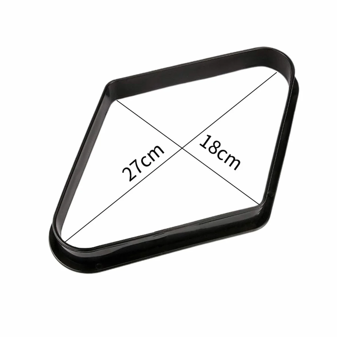 Soporte Triangular para Mesa de Billar 9 Bolas, Plástico Resistente Negro, 2-1/4 Pulgadas