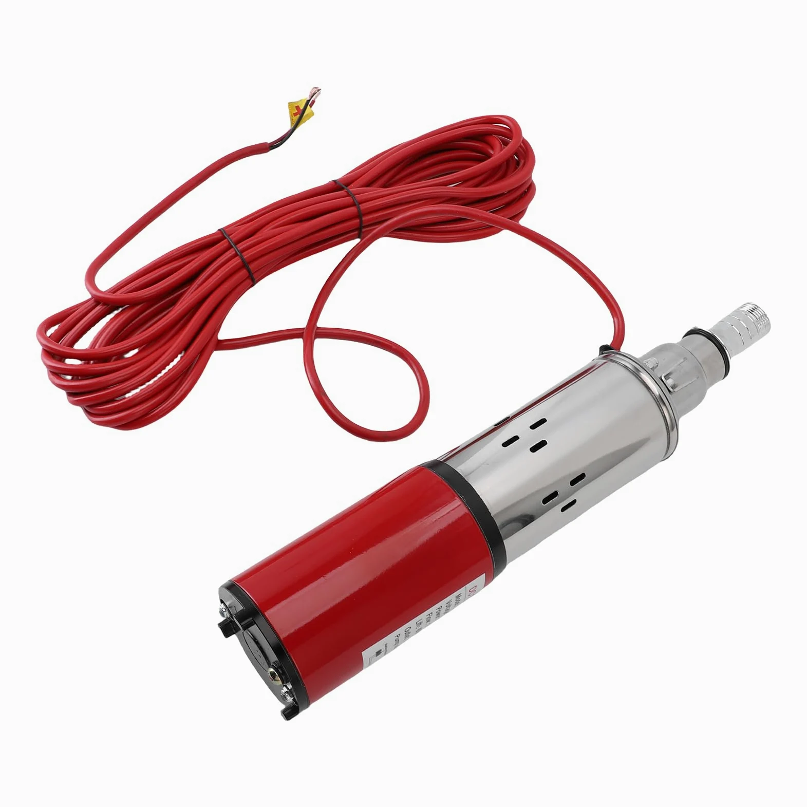 Jeffergarden Bomba Solar de Pozo Profundo, Bomba de Agua Sumergible de Acero Inoxidable de 340 W con Sellos de Goma PTFE y Motor Totalmente de Cobre, para Entrada de Agua de Río, Riego de