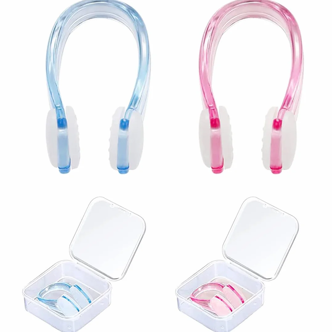 Pinza Nariz Natación Niños Adulto 2 Pcs con Caja De Almacenamiento