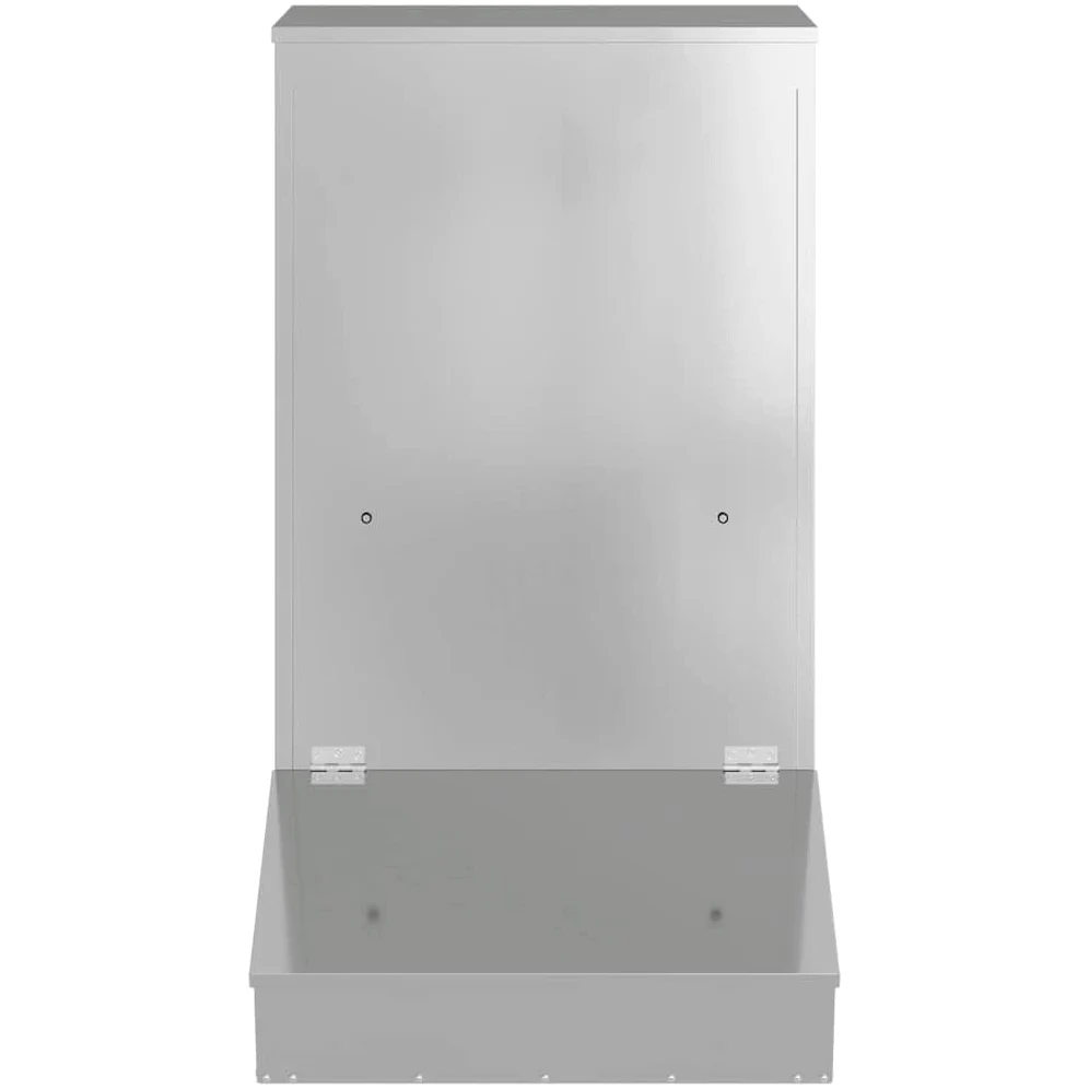 Genérico Comedero para Cerdo Plateado 82 x 51 x 91,5 cm, Cuencos, comederos, y bebederos para Mascotas Plata,874644