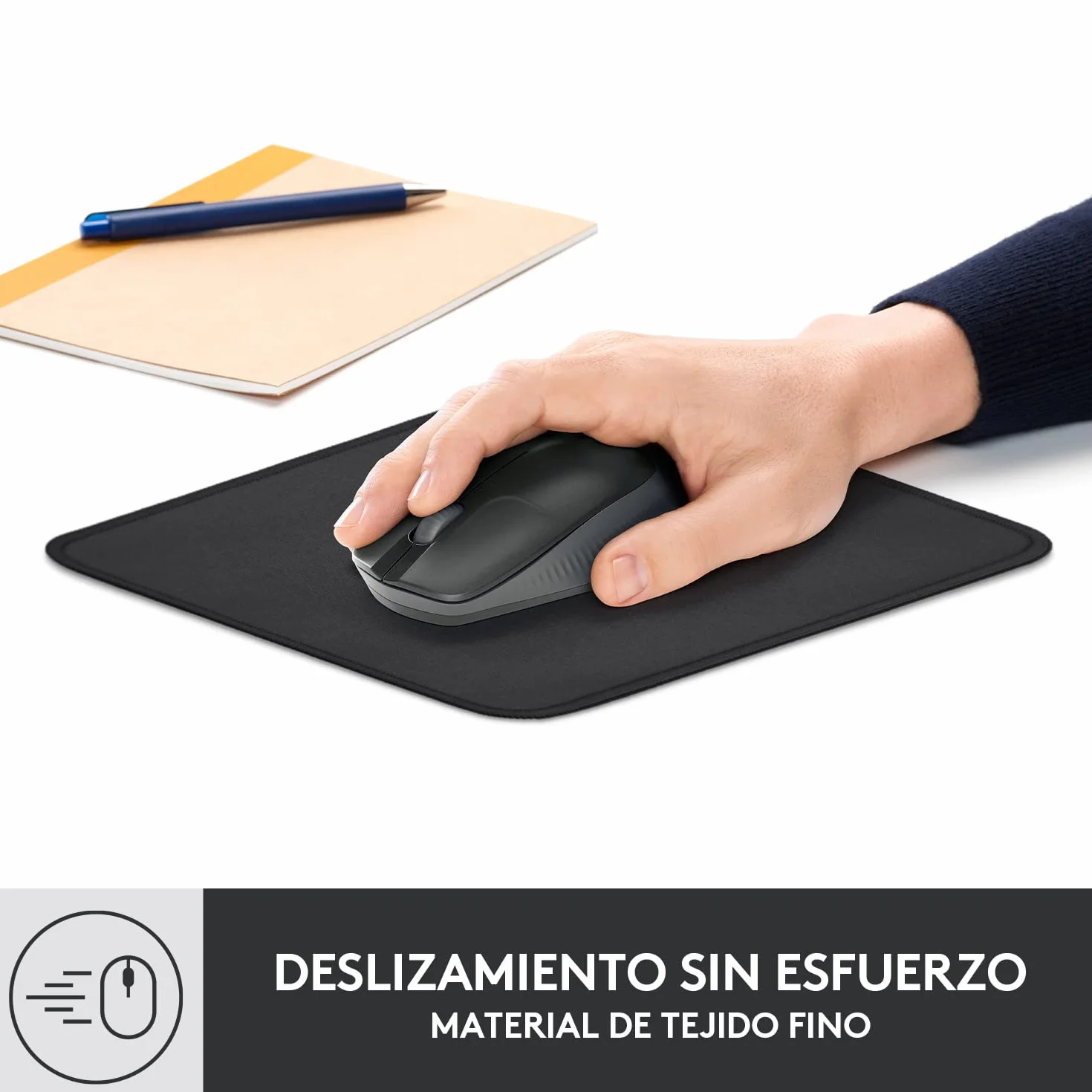 Logitech Mouse Pad Studio Series Antideslizante Resistente a Salpicaduras Gris