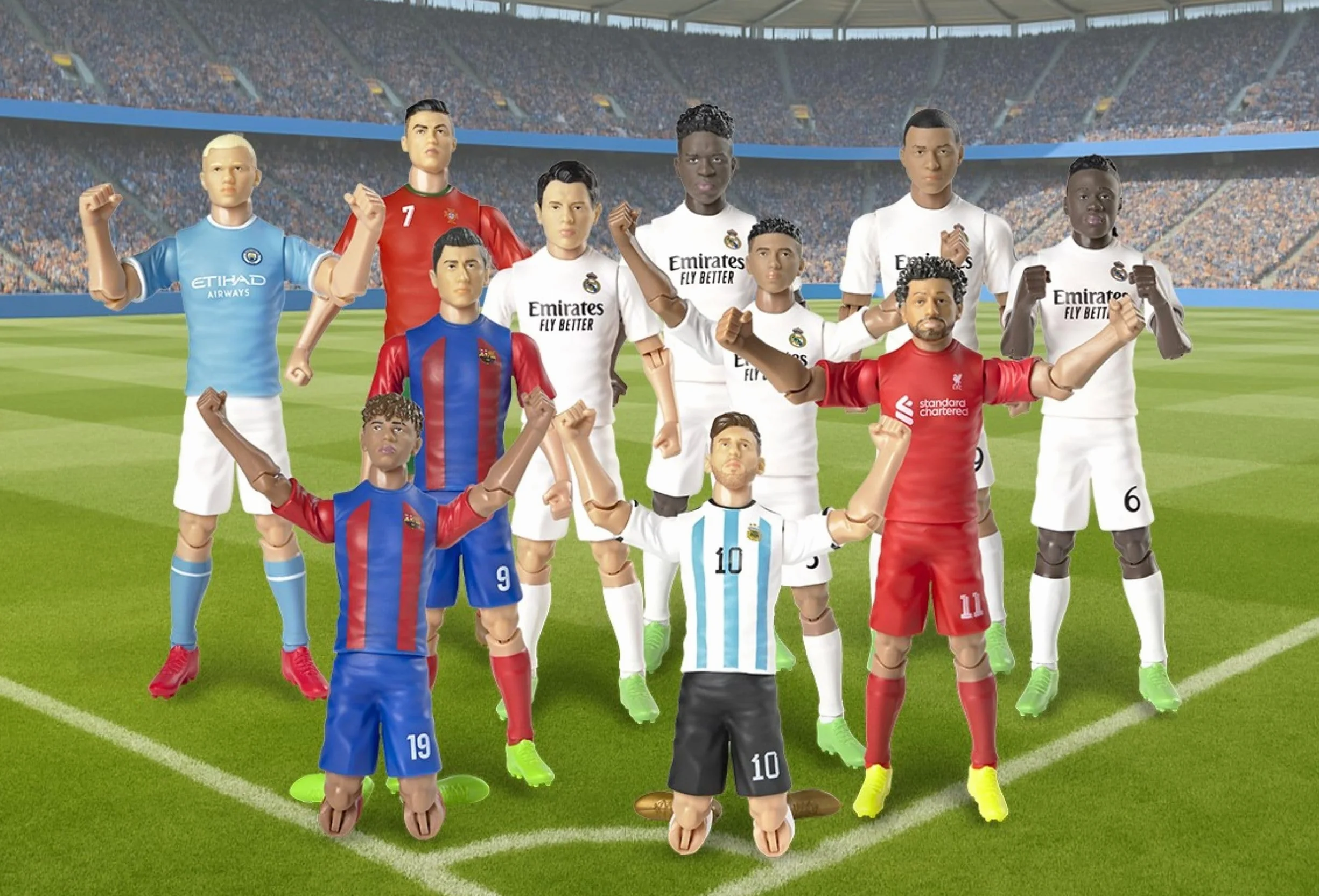 Megableu Ronaldo Figura de fútbol 20 cm articulada con licencia oficial 10 puntos de articulación juguete Portugal