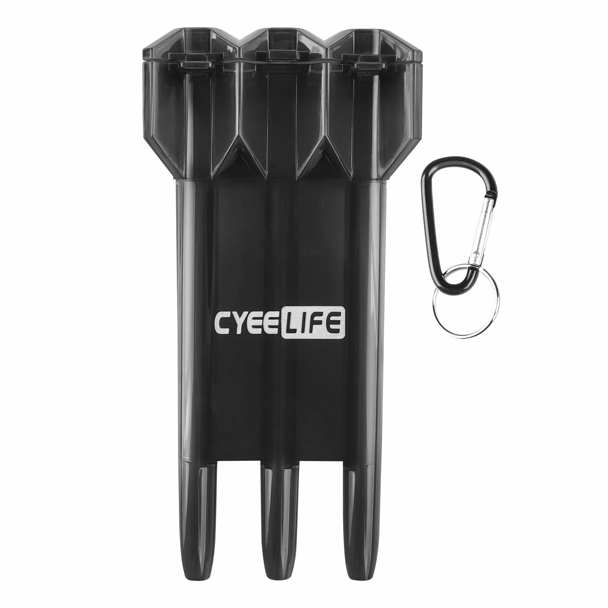 CyeeLife Funda de Transporte para Dardos, Ajustable, Caja de Almacenamiento Portátil con Cierre, Negro