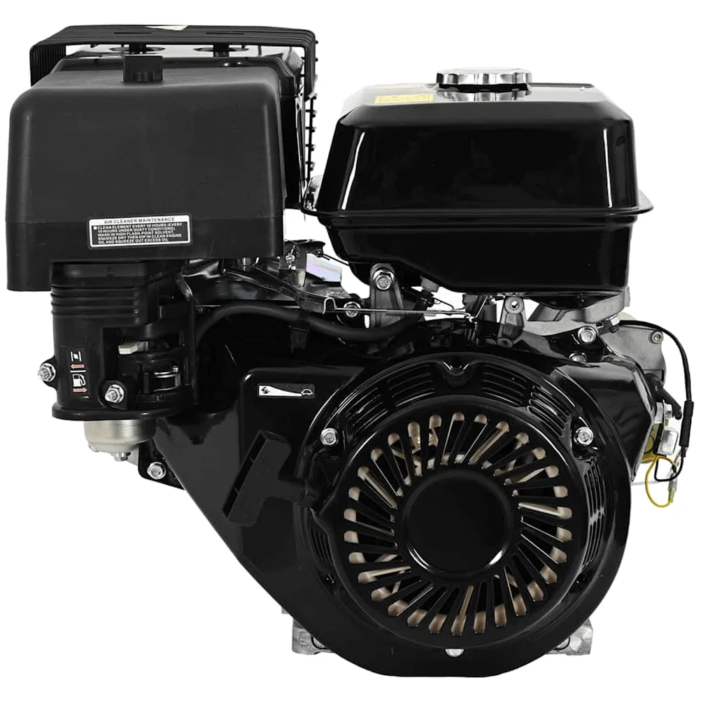 Motor de gasolina 15 CV 11 kW 4 tiempos refrigerado por aire con arranque por cable y arranque eléctrico de 423 cc 6,5 L de volumen para generador de energía generador de energía de