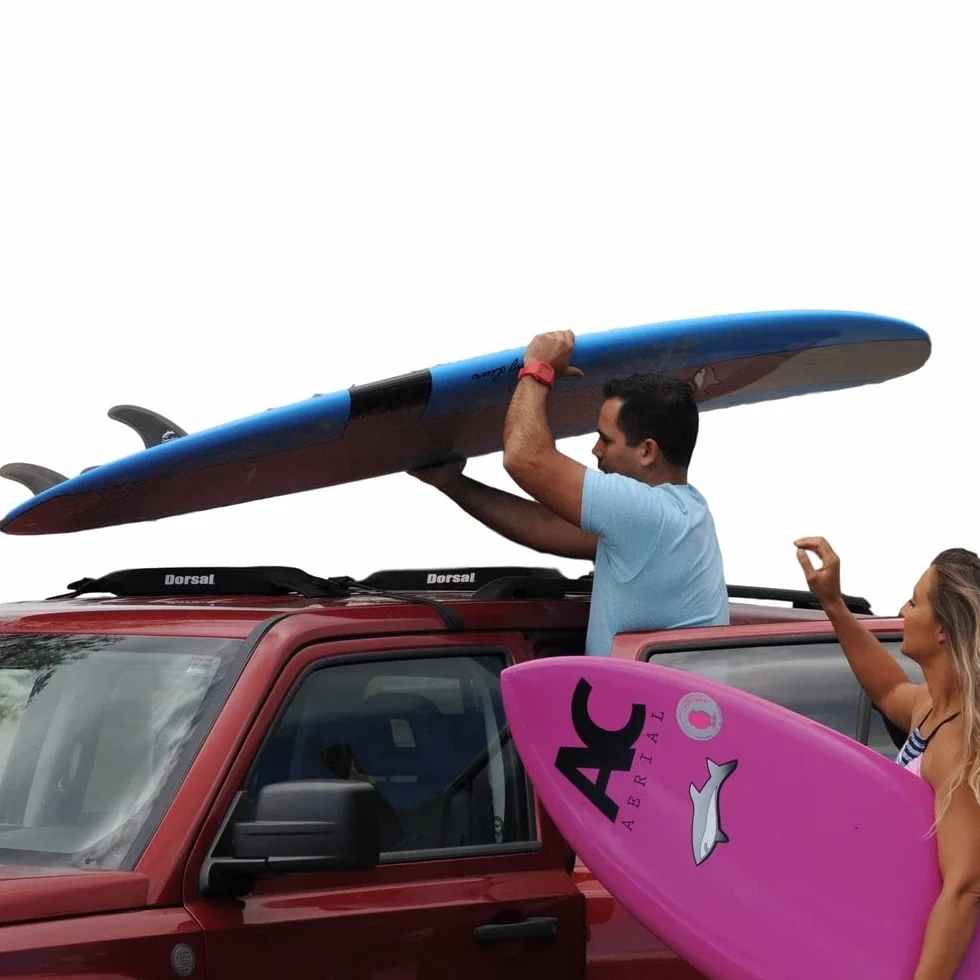 Dorsal Universal Soft Roof Racks with Tie Down Straps for Surfboards Kayak Canoe 20" Black