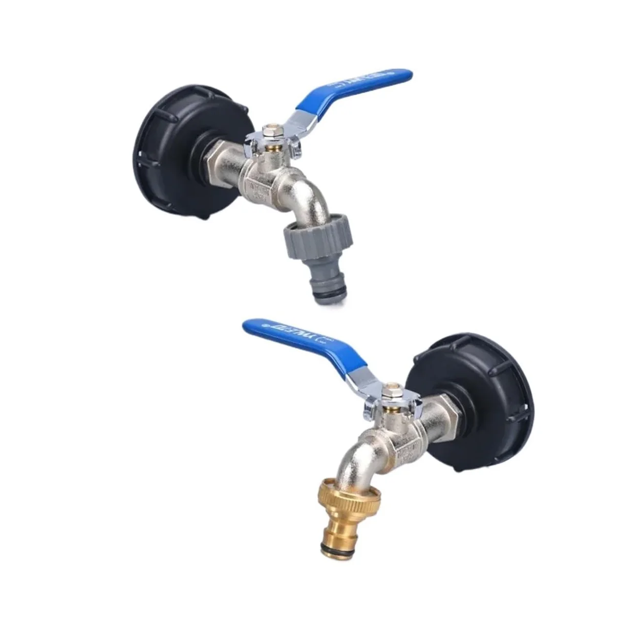 Conector de grifo de tanque IBC de rosca gruesa S60x6 x adaptador de acoplamiento de agua de 1/2'' a 3/4'', 1000 l, 1 unidad,Grifos para depósitos de agua(G3082a 1 2)