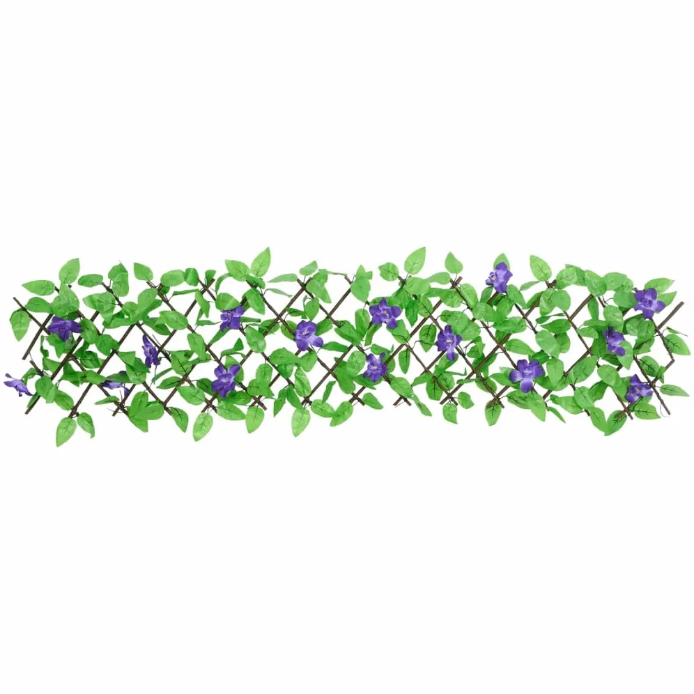 5 rejillas para plantas trepadoras de hiedra artificial, expandible, 180 x 20 cm, PVC y madera, valla decorativa para jardín, valla de jardín, paneles de valla para jardín
