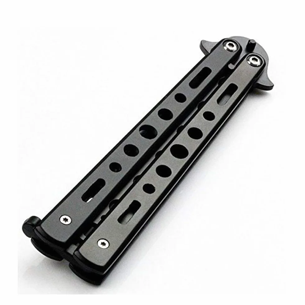 Ideal Swan 2PC Navaja Mariposa Sin Filo Cuchillo Entrenamiento Balisong Trainer