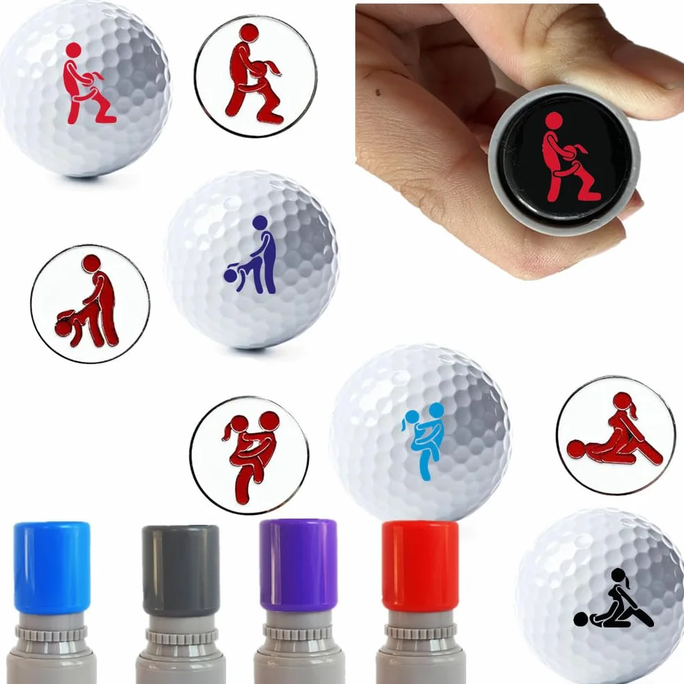 Sellos personalizados de pelotas de golf para identificar, regalo divertido para adultos entusiastas