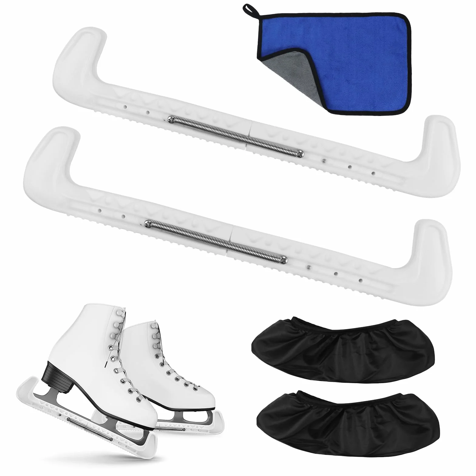 Protege Lame Patin A Glace Ajustables con Funda Protectora, Incluye Toalla, Patinaje Artístico Y Hockey sobre Hielo