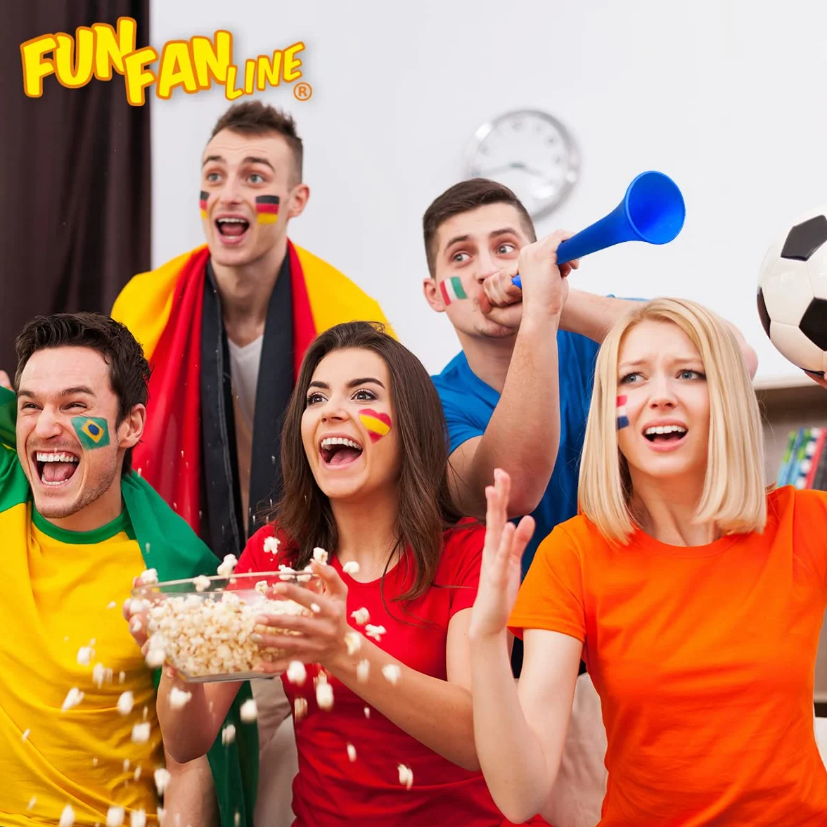 Pack 3 Vuvuzelas de Plástico Resistente 120 DB para Fútbol y Eventos Deportivos