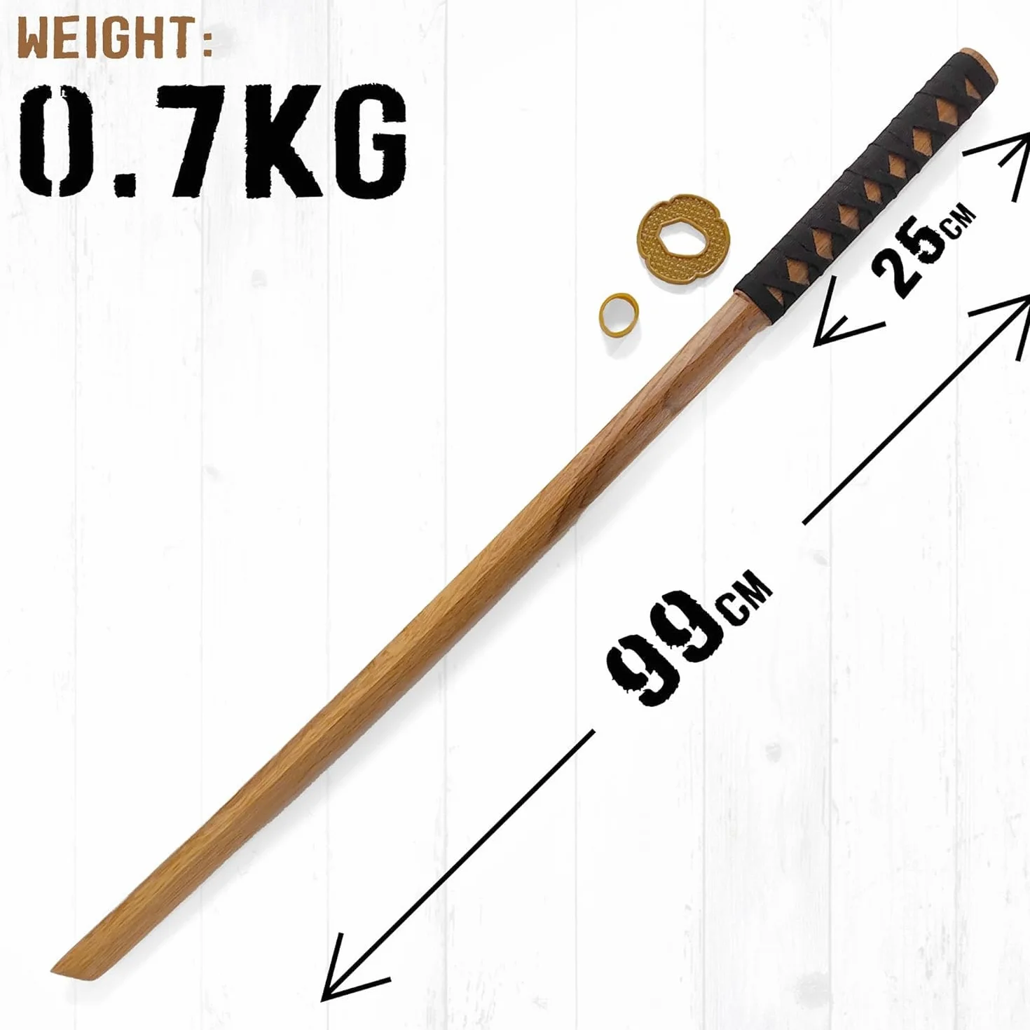 Bokken de madera Shinai Katana Wakizashi Tanto espada Kendo entrenamiento combate samurái Iaido