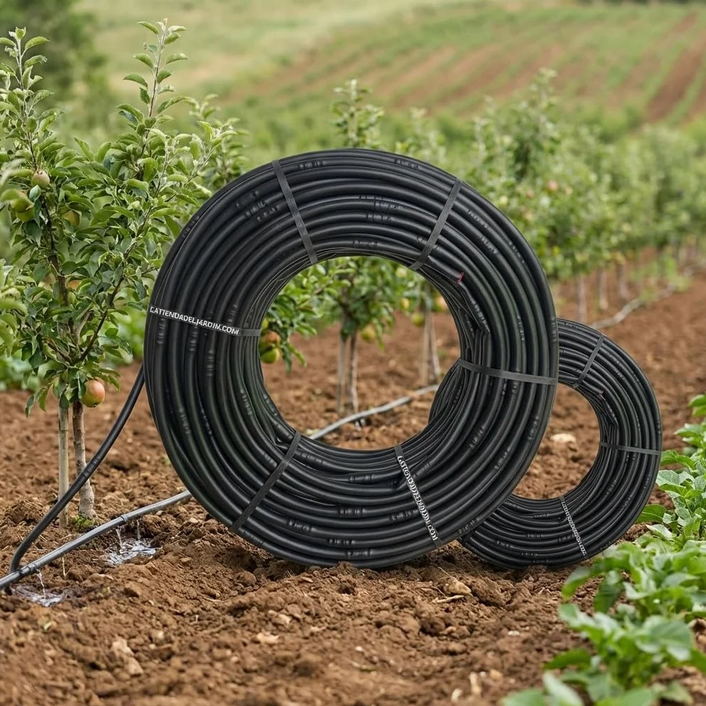 Suinga Tuberia de Riego por Goteo 16 mm | Manguera riego por goteo cada 33 cm, tubo goteo de 100 metros | Kit riego por goteo negro para Jardines, Terrazas, Huertos y Macetas