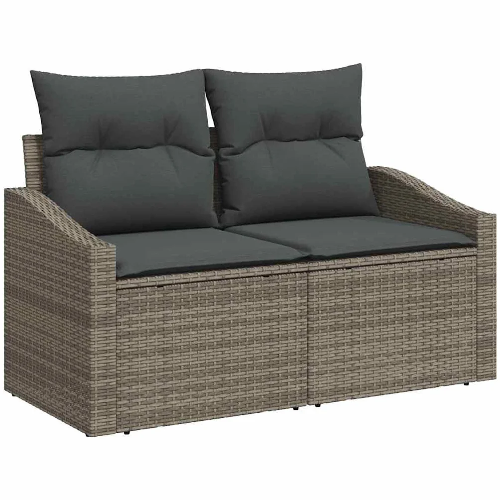 Juego de Sofá Seccional Modular para Jardín, Exterior y Terraza con Tejido de Poliratán Impermeable y Diseño Ergonómico, Fácil Ensamblaje para Patio