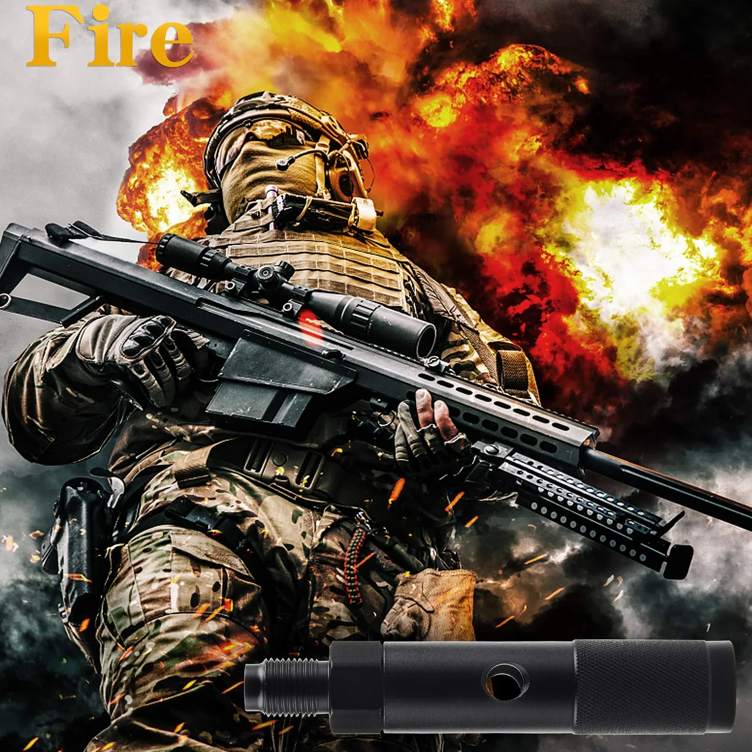 CPROSP Adaptador de Cambio Rápido de Paintball 12g para Cápsulas M16