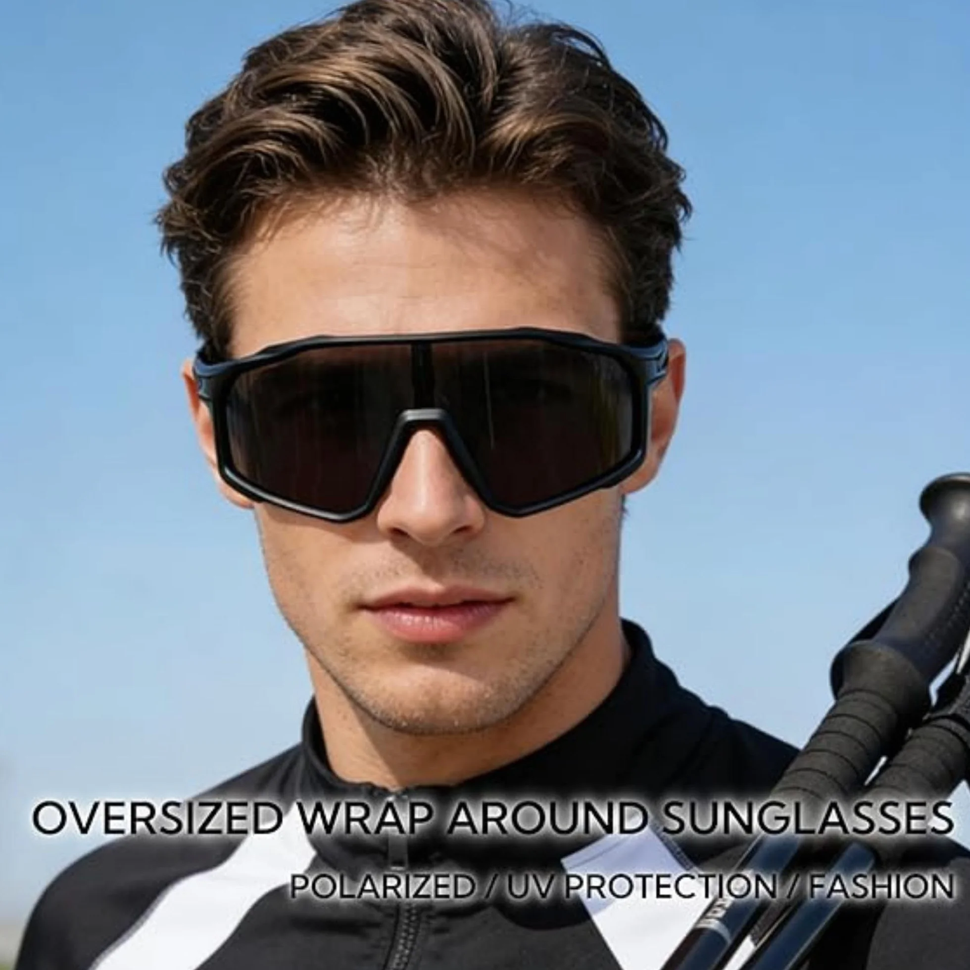 Joopin Gafas Ciclismo Hombre Polarizadas Envolventes Deportivas Mujer TR90 Ligera Protección UV400