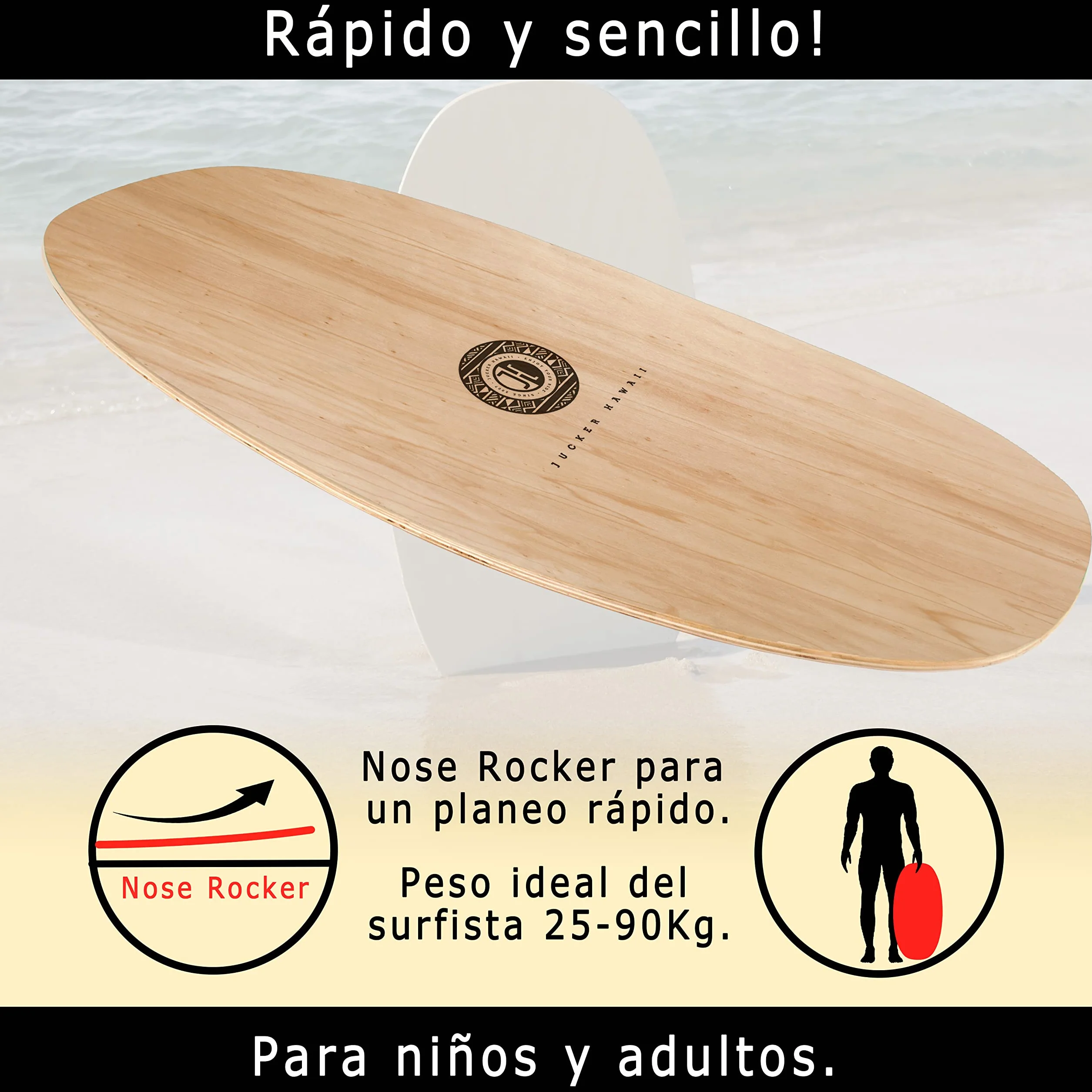 JUCKER HAWAII Tabla de esquí PUNA ULUA KEIKI