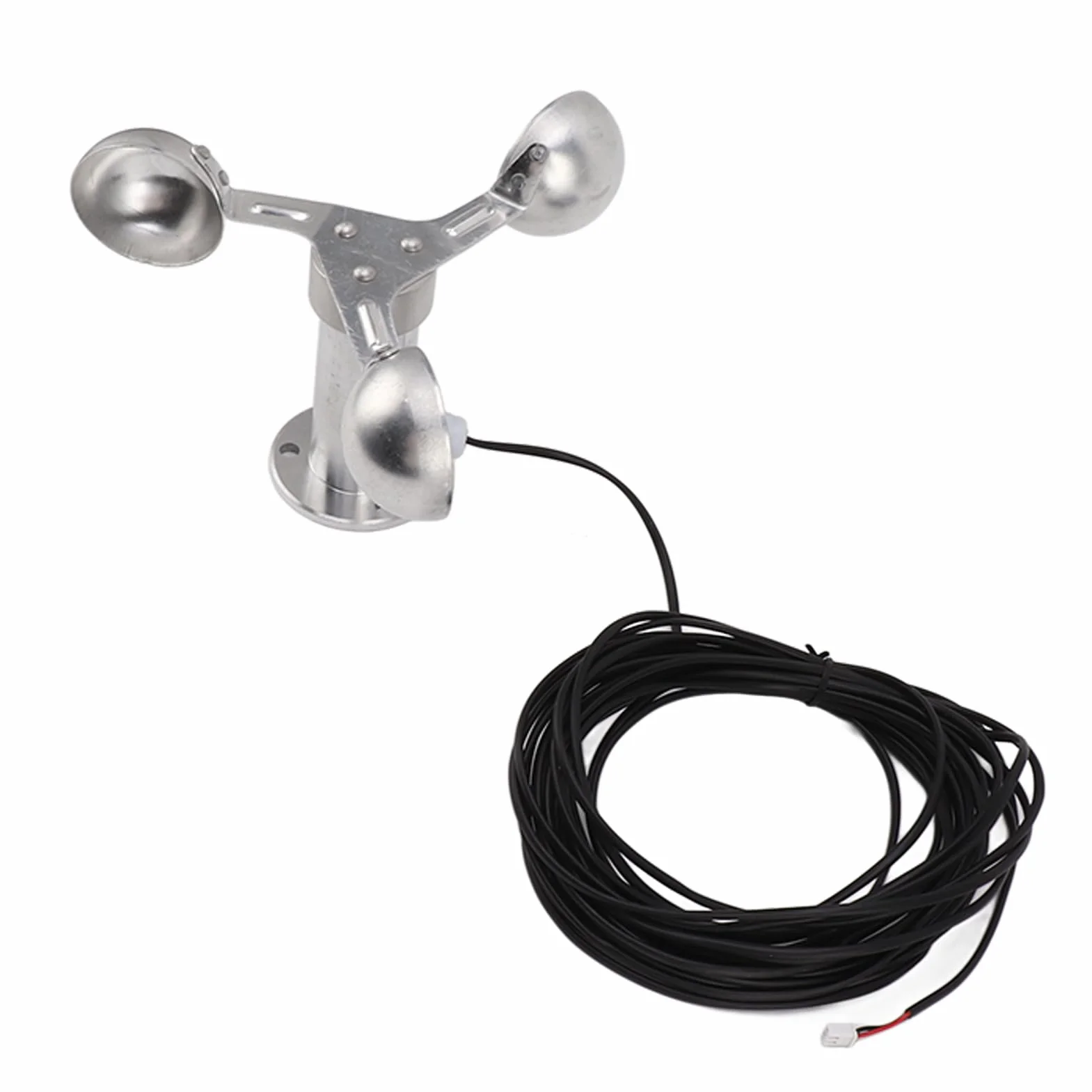 Sensor De Velocidad Del Viento Anemómetro De 3 Tazas De Aleación De Aluminio De 0 A 3,8 V, Ideal Para Centrales Eléctricas Y Monitoreo Meteorológico