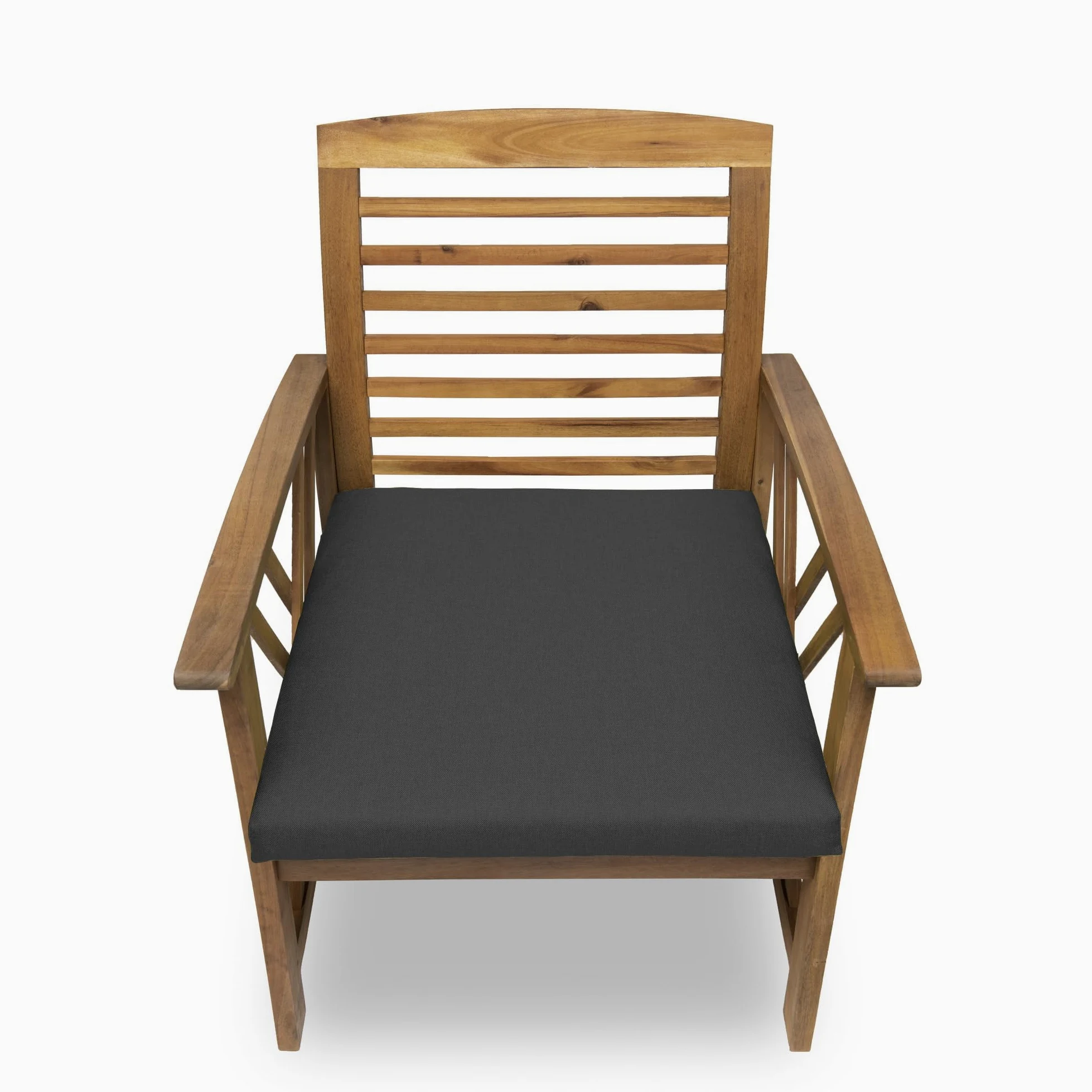 Chilly Pilley Cojín para Silla con Funda Extraíble y Cremallera - Juego de 4 Cojines para Asiento de Jardín (45x45x5, Negro)