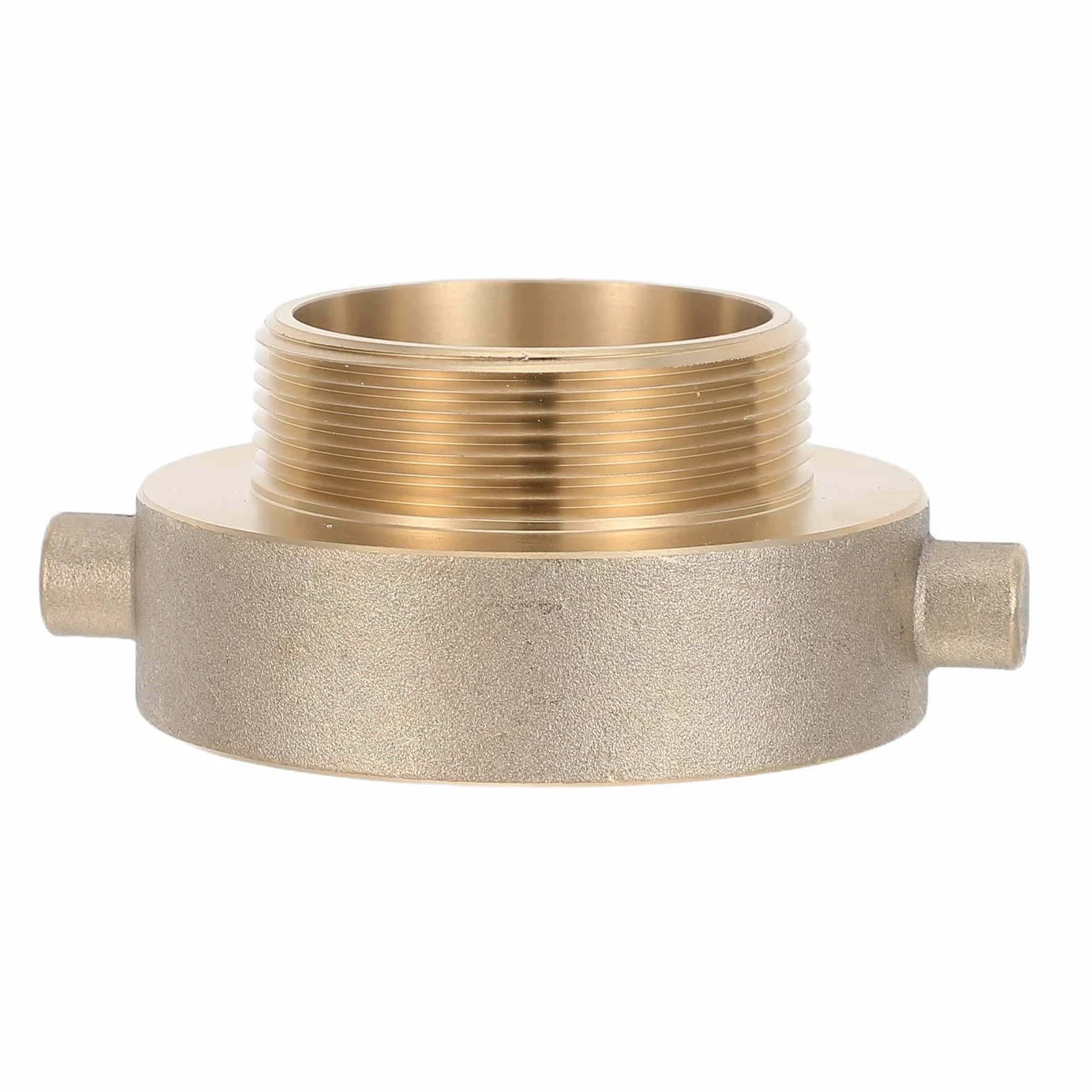 Operitacx Adaptador de manguera contra incendios para hidrante, conector de hidrante NPT de 2-1/2" x 2" con pasador de seguridad, acoplador de manguera de cobre para tuberías de jardín,