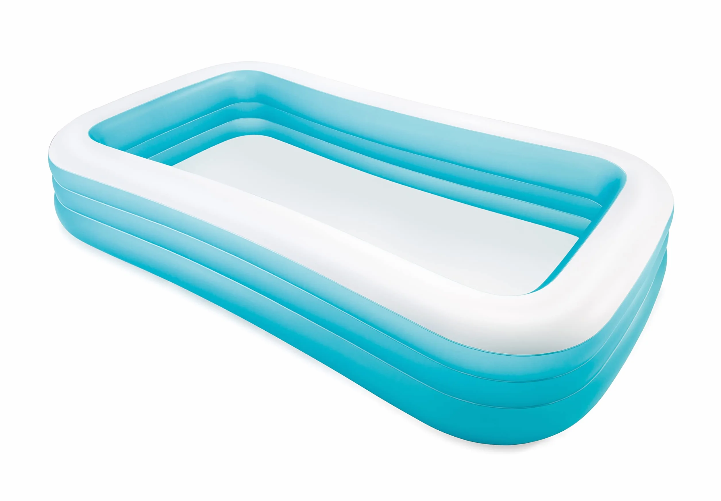 Intex Piscina Hinchable Infantil Rectangular, 305x183x56 cm, 1.020 litros, 3 Cámaras de Aire, Estable, Tapón de desagüe, Vinilo, Larga duración, Parche de reparación, para niños Desde 6 años (58484)