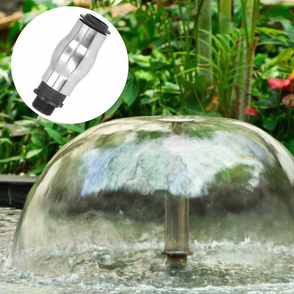 Boquilla de pulverización de acero inoxidable 304 G1 rosca macho para chorro de espuma de champán para estanque, lago, agua, jardín, decoración de paisaje