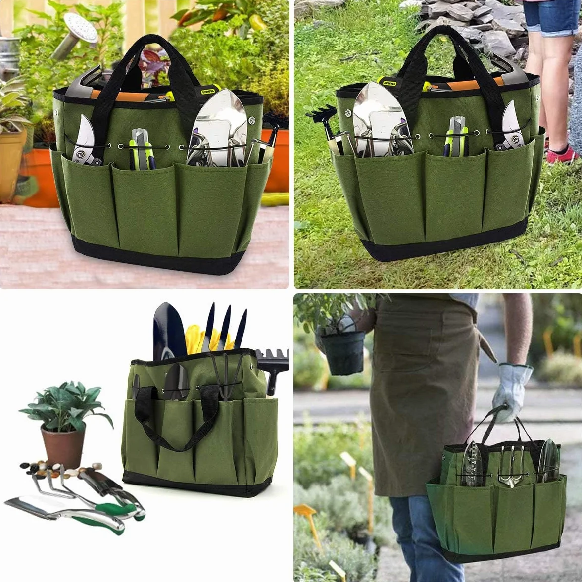 Bolsa de Herramientas Jardinería, Jardín Organizador Bolsa Femeninas de Alta Resistencia Interiores Al Aire Libre Juego de Herramientas de Jardinería de Mano para Almacenar Herramie