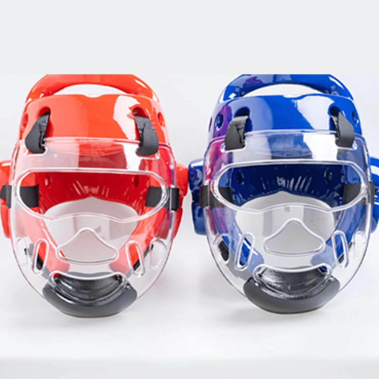 Protector Facial Taekwondo Transparente Casco Ajustable con Ventilación