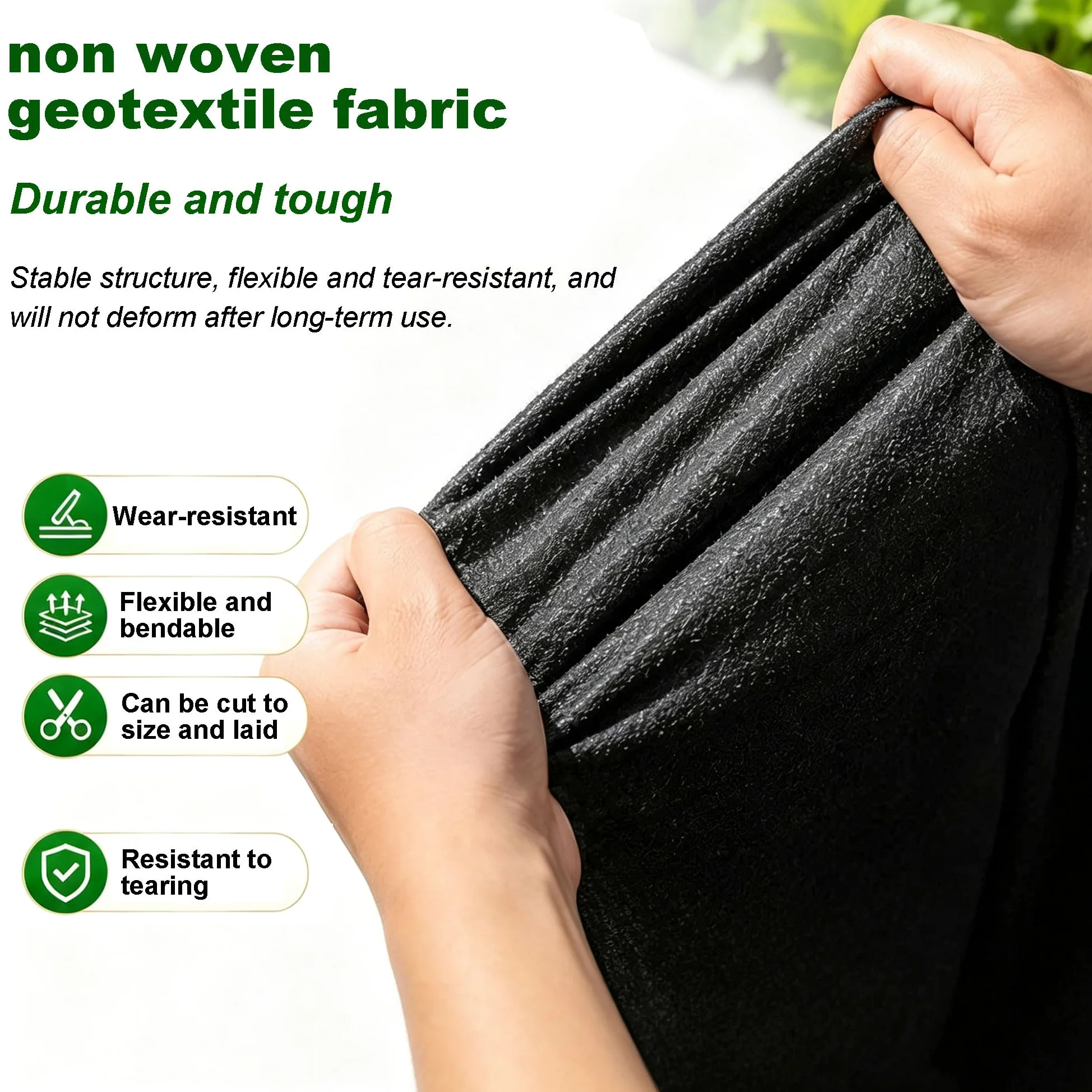 Membrana Geotextil No Tejida De 227 G/m²,Geotextil Drenaje | membrana geotextil no tejida para estabilización de vías de acceso, control de erosión, drenaje francés, base de carreteras y