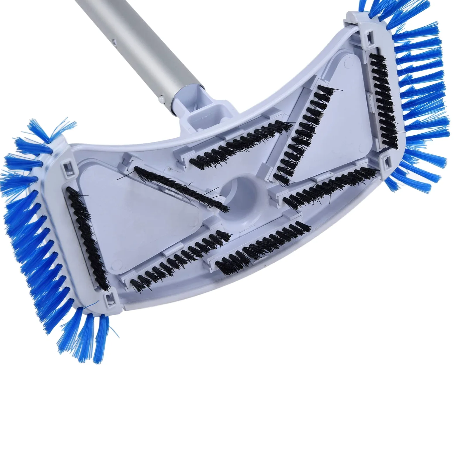 Cepillo de limpieza de piscina resistente con cerdas de nailon y clips EZ for limpiar paredes de piscina, azulejos y pisos, kit de cepillo de piscina de 18 pulgadas, kit de cepillo de piscina de 18 pu