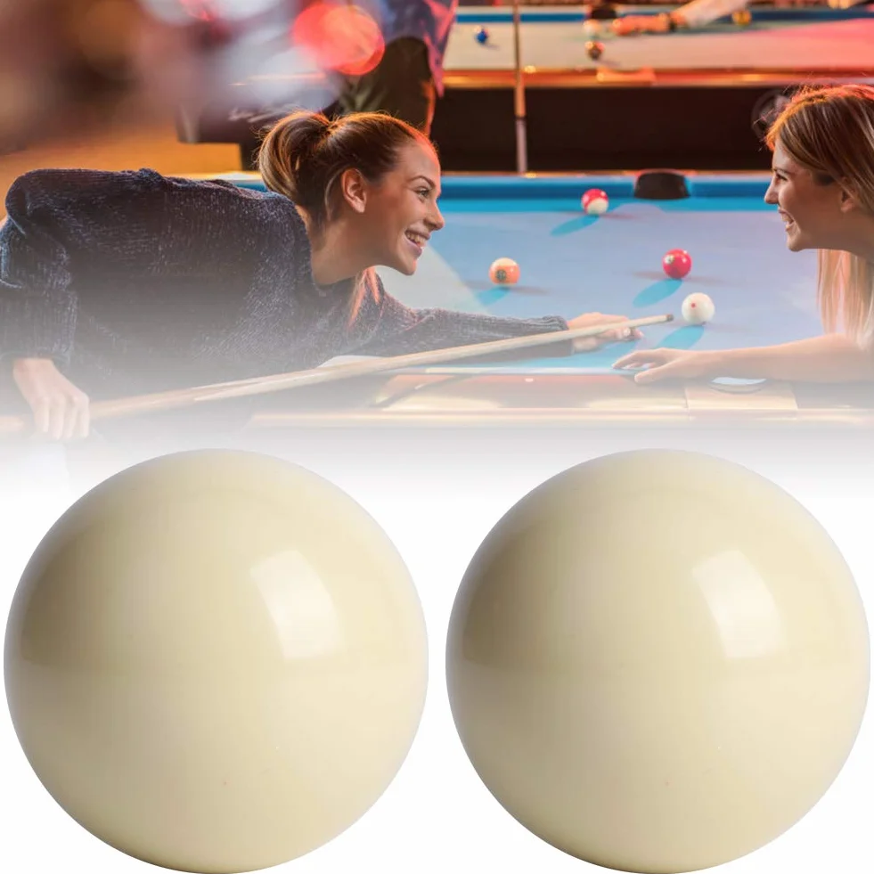 Alomejor Bolas de Billar Blancas 2 uds. 5.72CM Entrenamiento Estándar