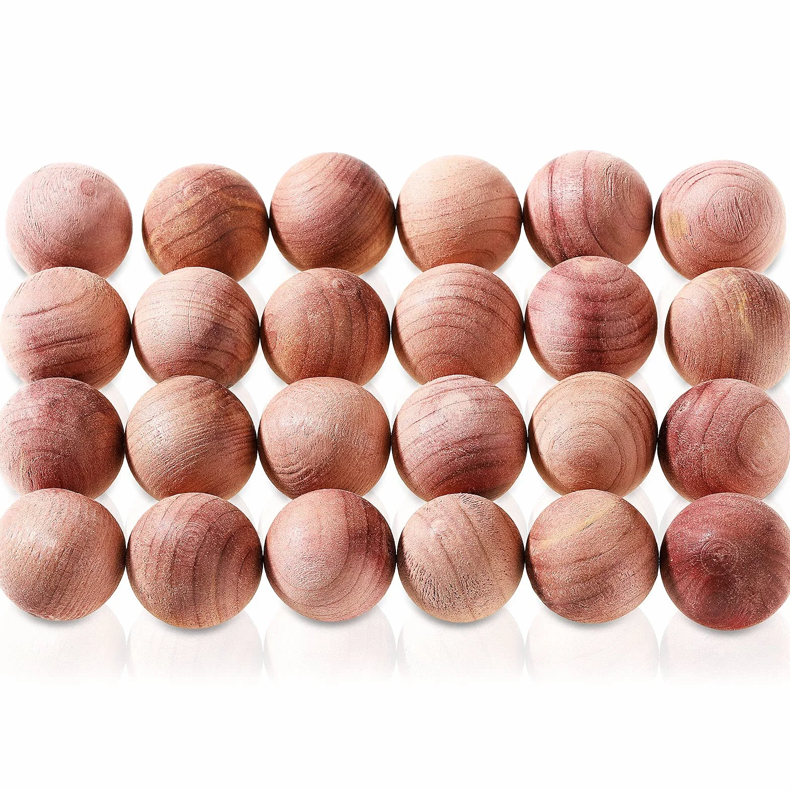 24 Piezas Bolas de Cedro Natural Bolas de Polilla de Madera de Cedro Rojo Aromático Ambientador y Desodorante Antipolillas de Madera de Cedro para Accesorios Guardarropas Cajón Armario