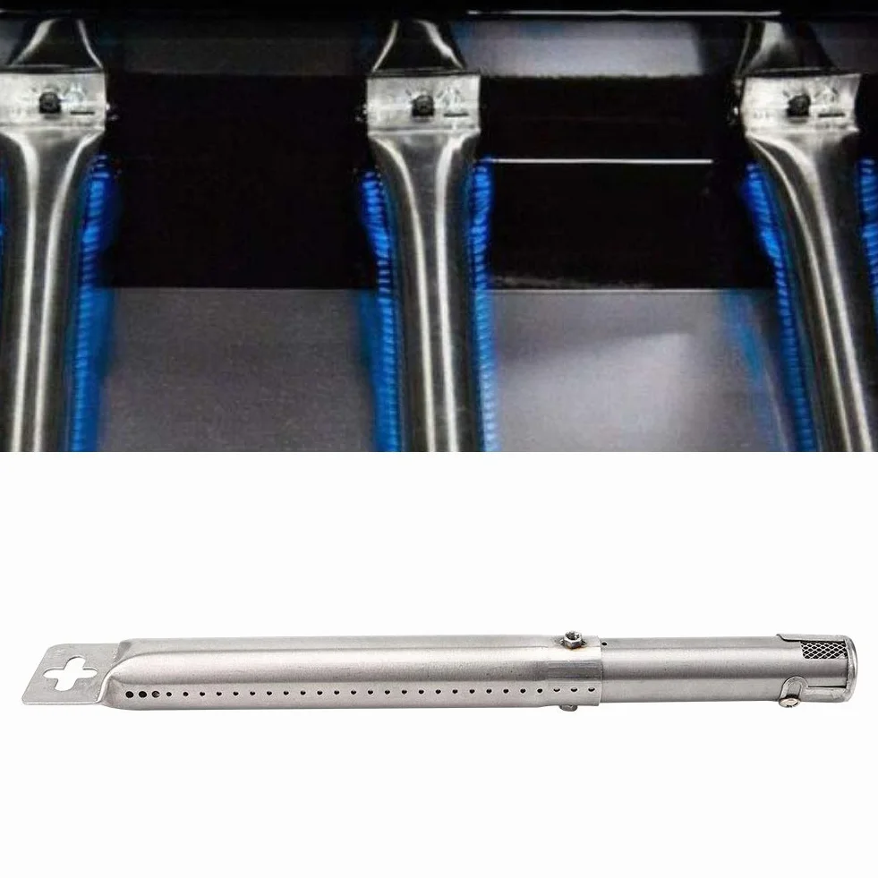 SIXRUN 4 Piezas Quemadores de Pipa para Barbacoa Tubo de Parrilla de Acero Inoxidable Ajustable Piezas de Repuesto Telescópicas de 30,5 a 44,5 Cm para Parrillas de Barbacoa Al Aire Libre Cocina para
