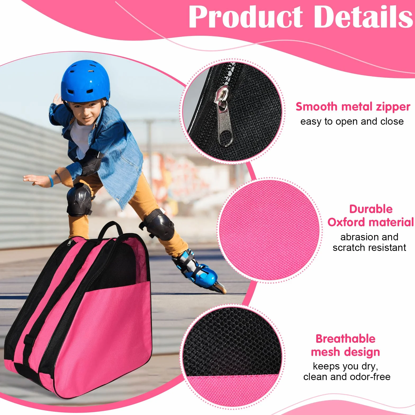 ADERTOS Roller Skate Bag, Ice Skate Bag